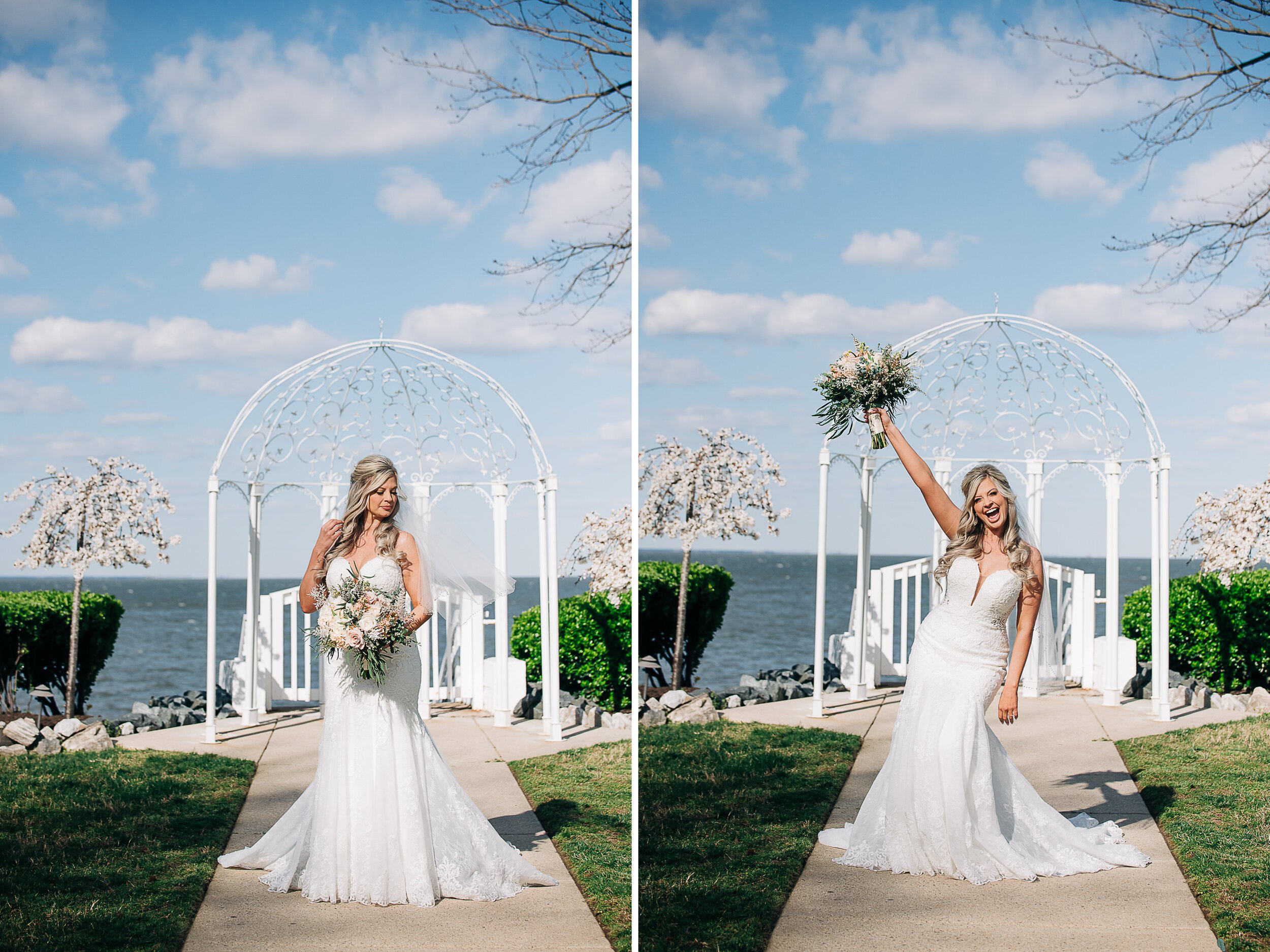  bridal portraits at celebrations at the bay in maryland 