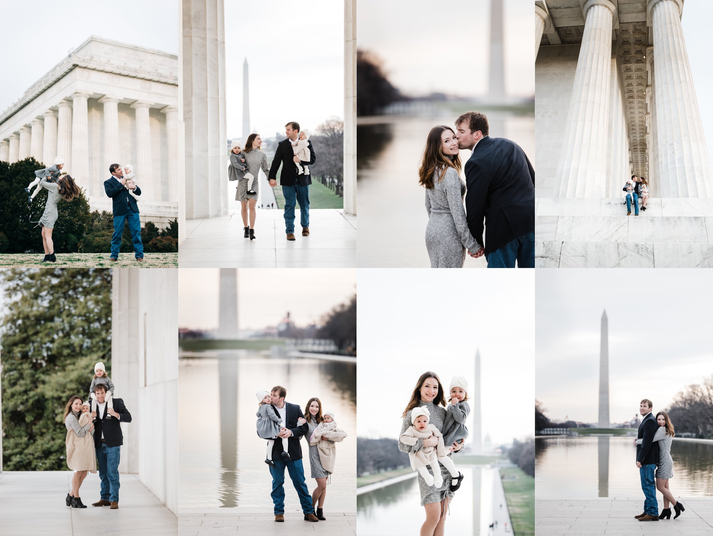 Family photoshoot at the National Mall
