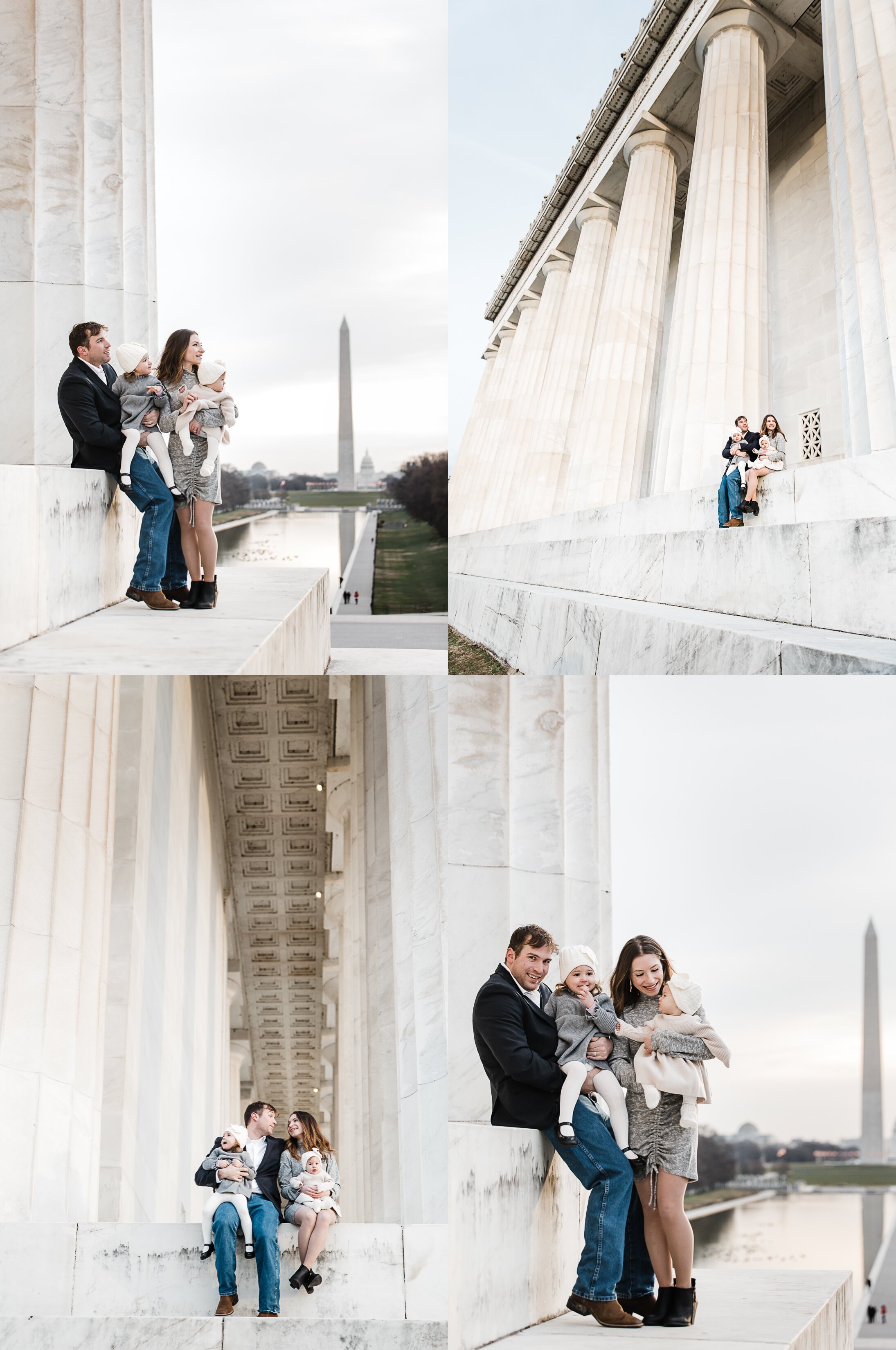Family photoshoot at the National Mall