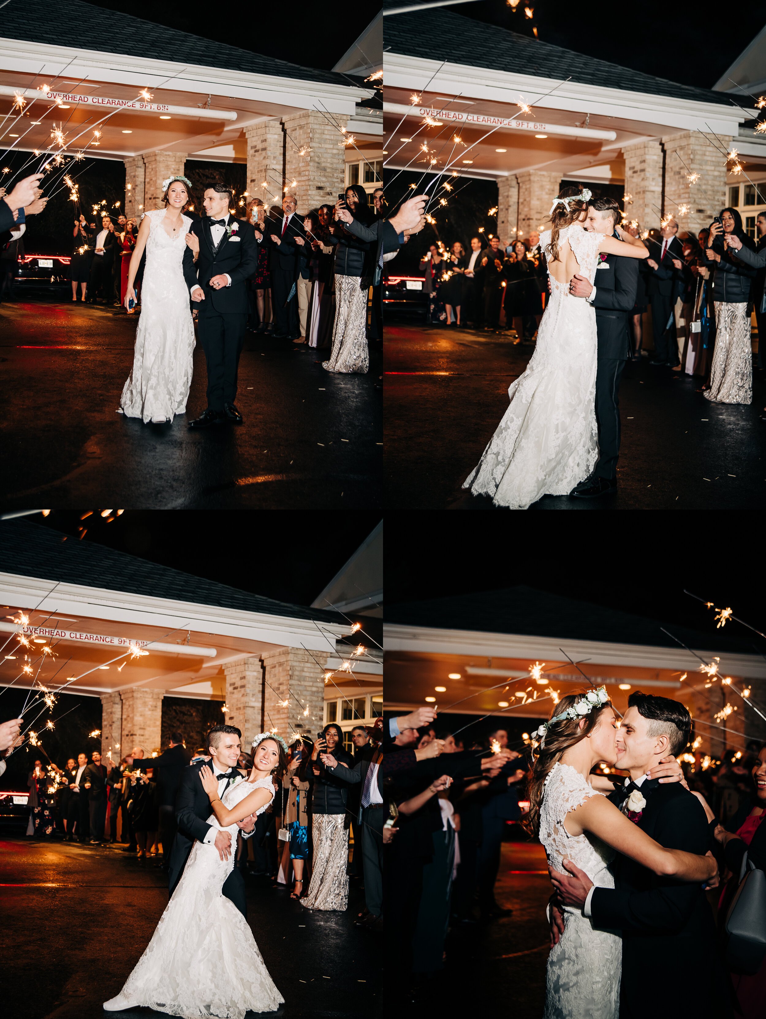 Manor Country Club wedding in Rockville MD  - sparkler exit