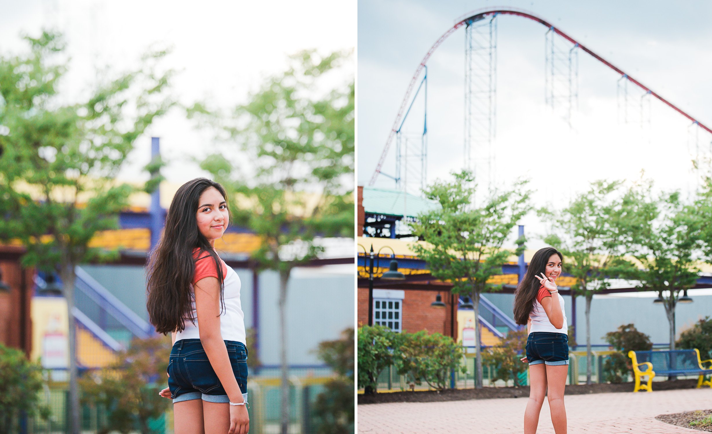 amusement park photo shoot in Maryland