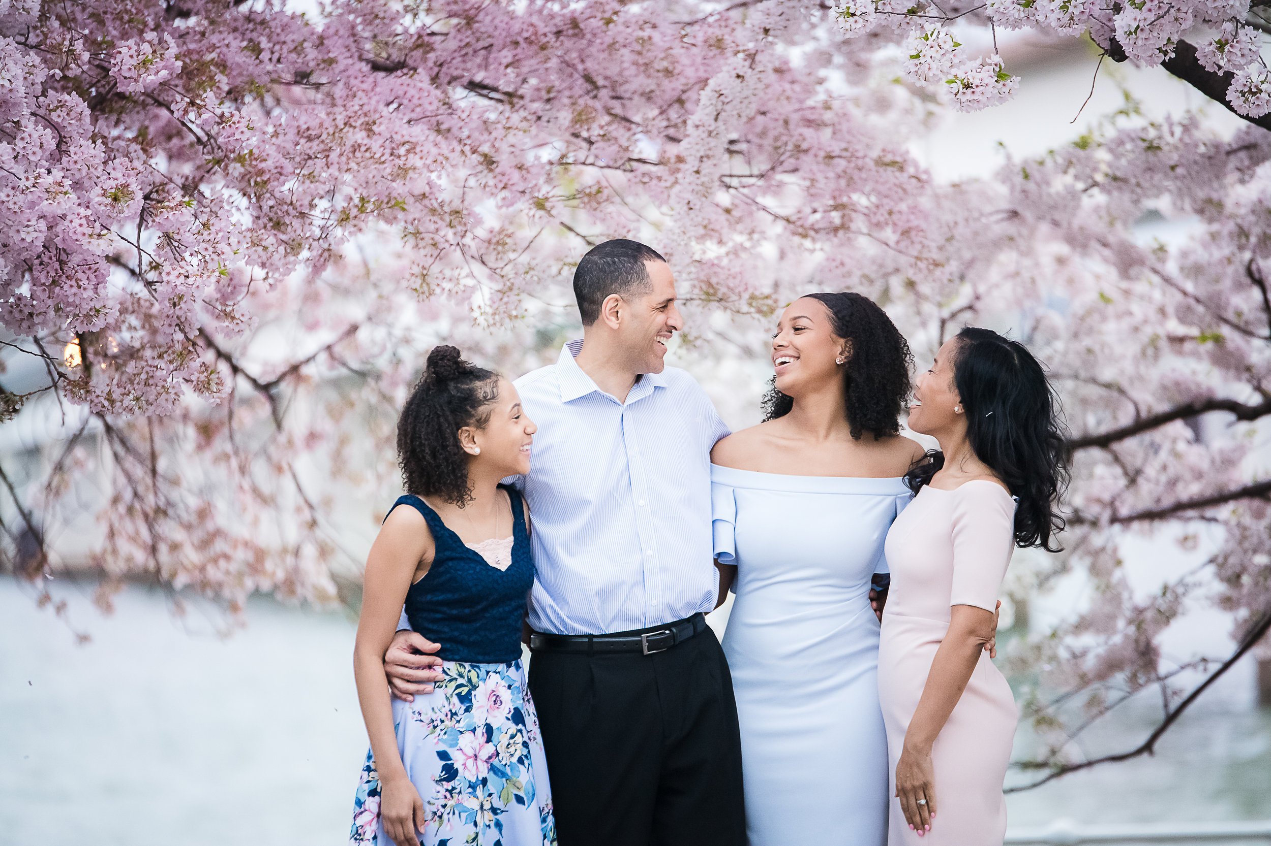 Cherry blossom family photographer in Washington DC