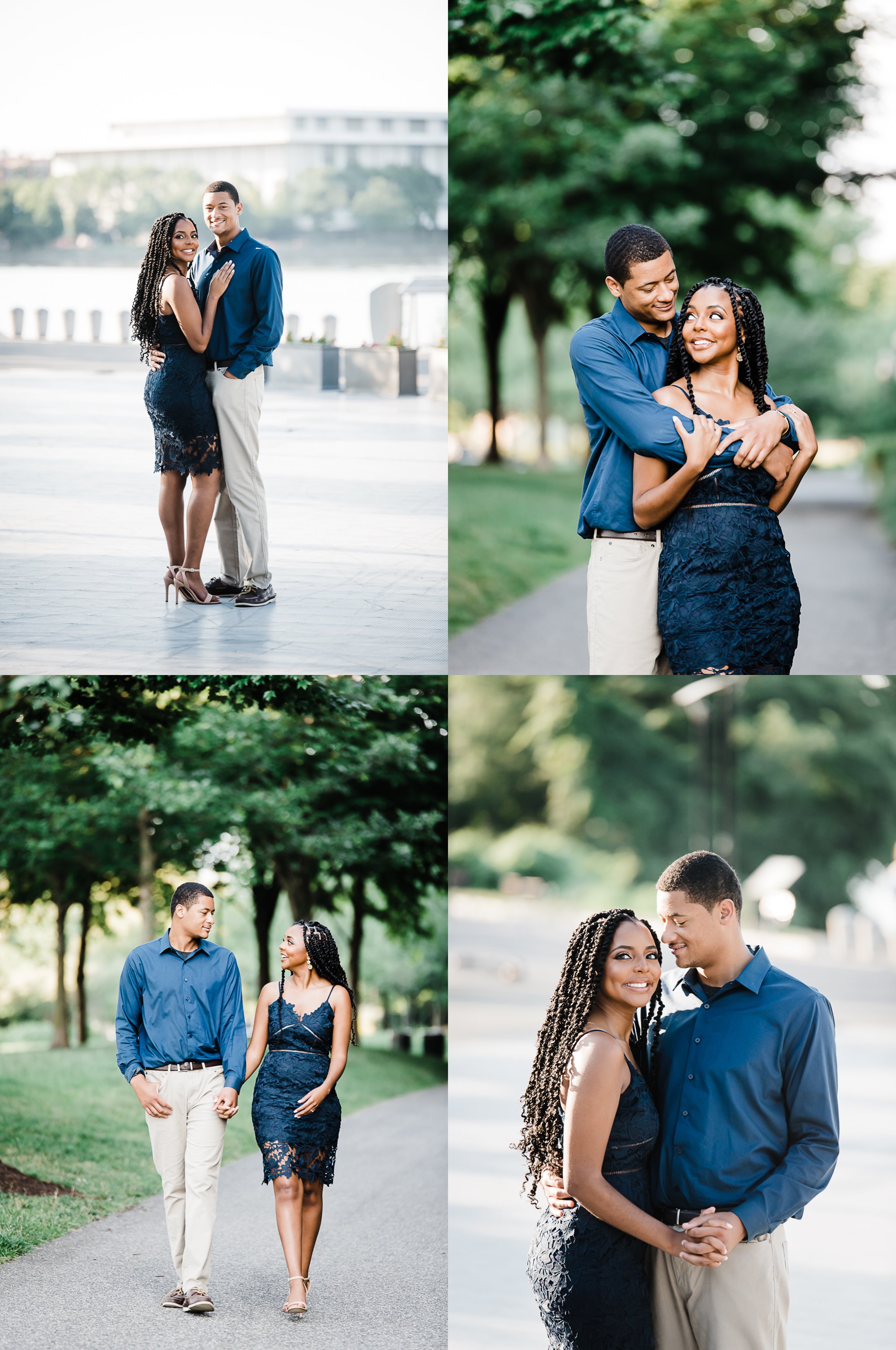 Engagement session at the Georgetown Waterfront in Washington DC