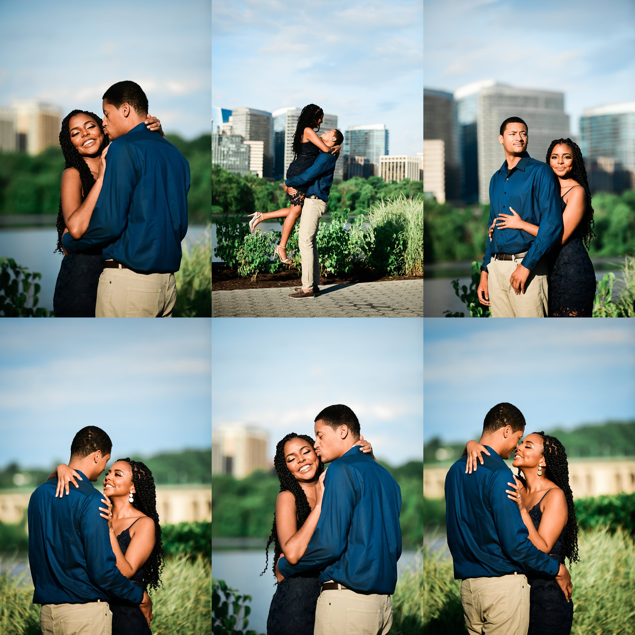Engagement session at the Georgetown Waterfront in Washington DC