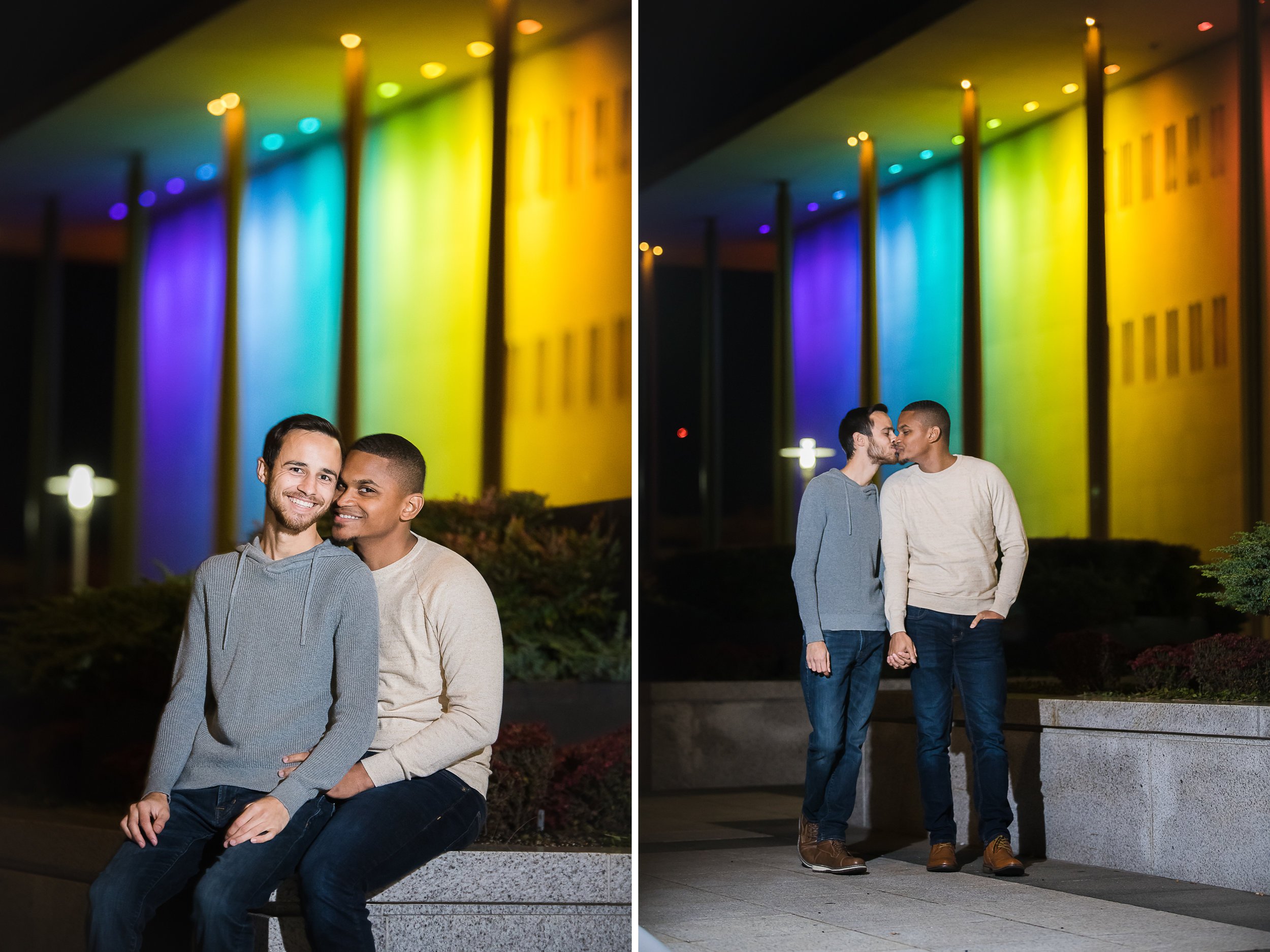 Couple's session at the Kennedy Center in Washington DC