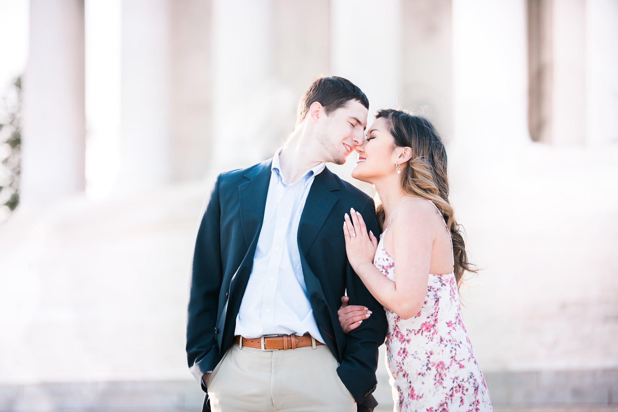 Engagement photo shoot in Washington DC Cherry blossom