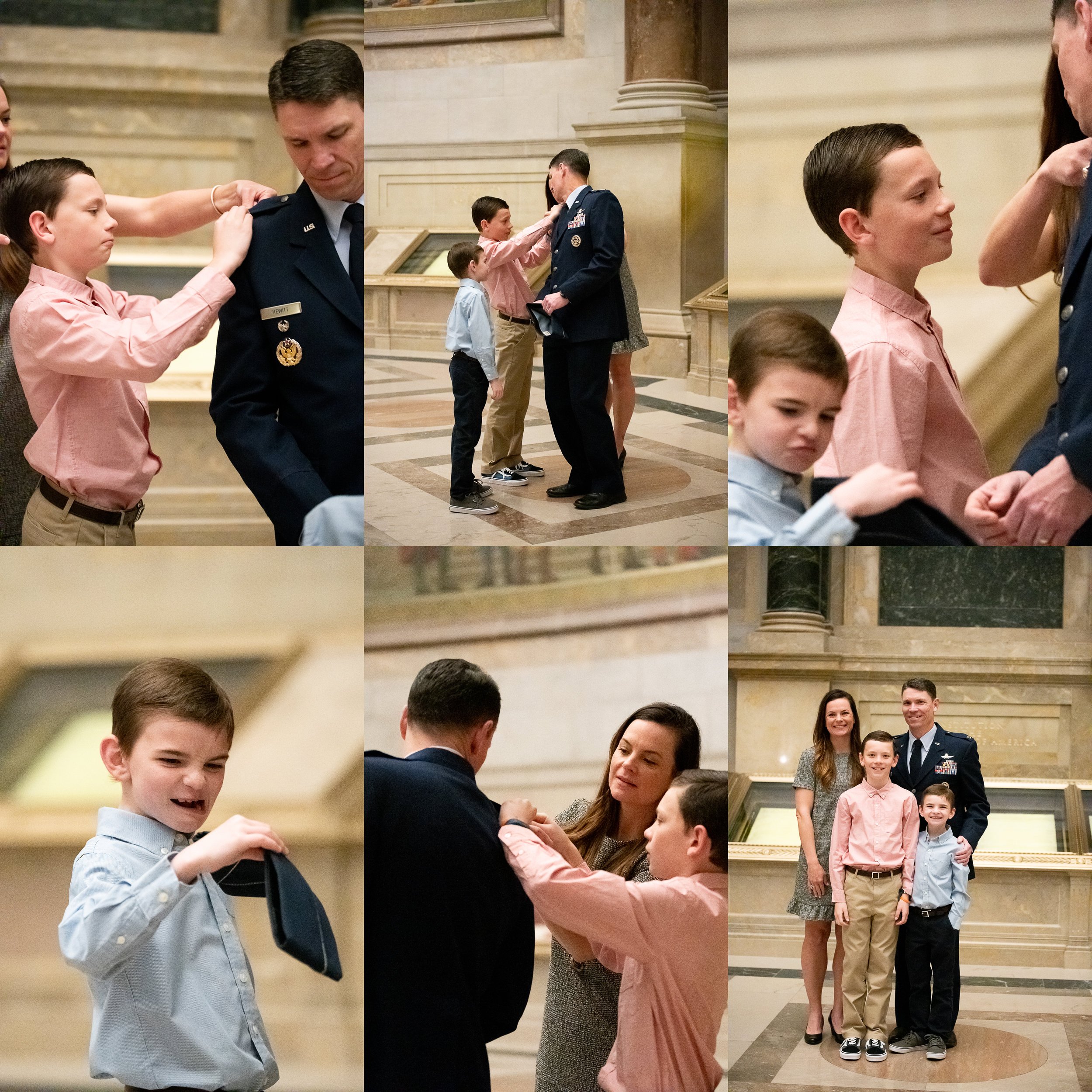 Military Promotion Ceremony at The National Archives in Washington DC