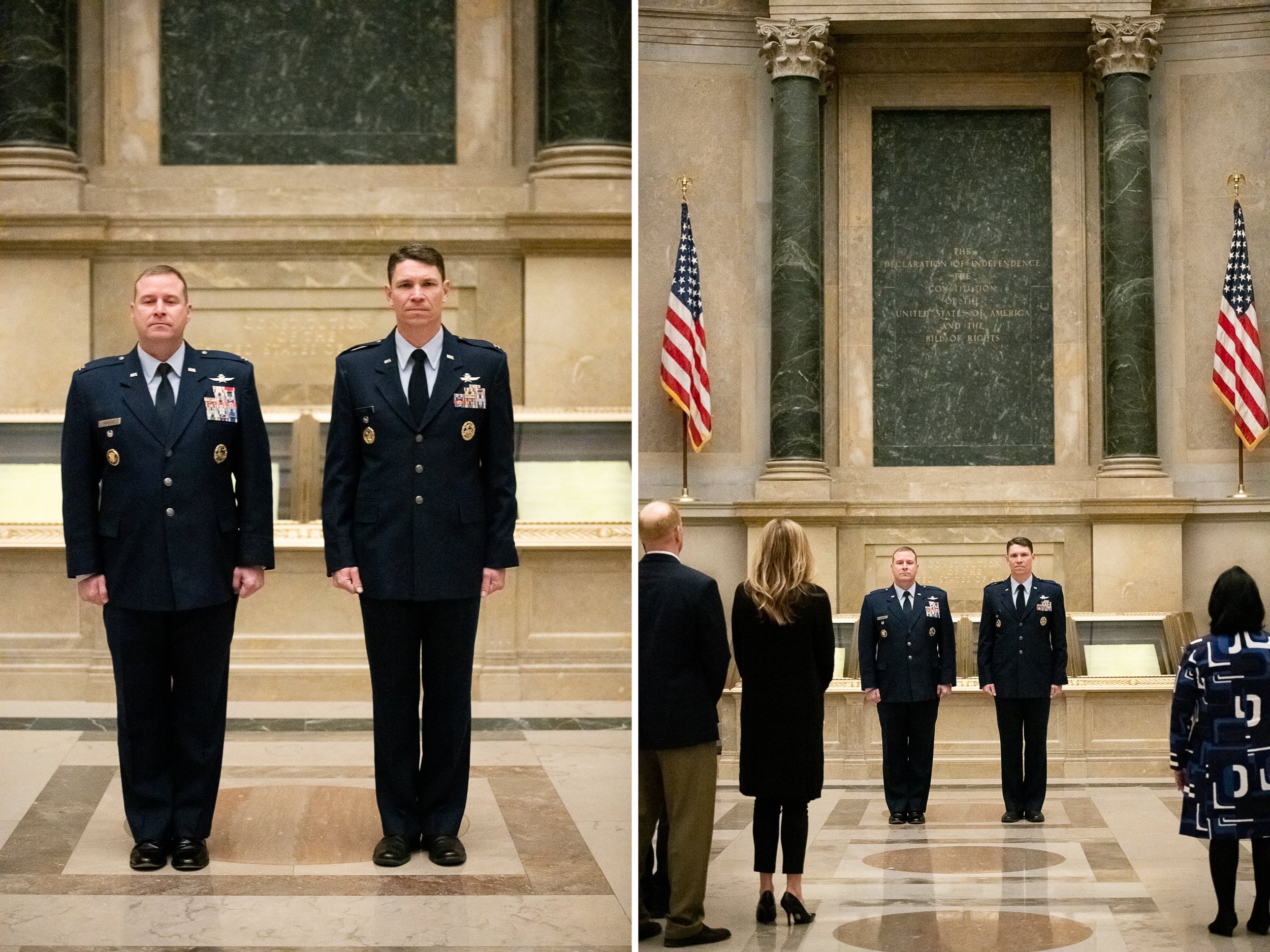 Military Promotion Ceremony at The National Archives in Washington DC photography