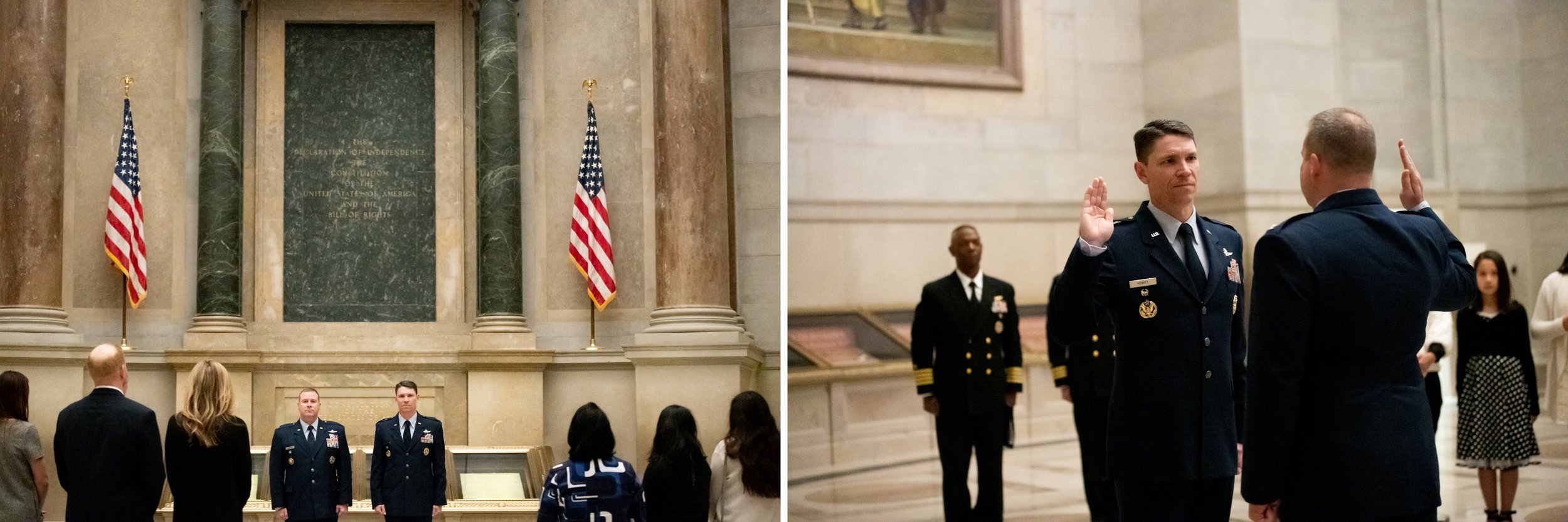Military Promotion Ceremony at The National Archives in Washington DC photography