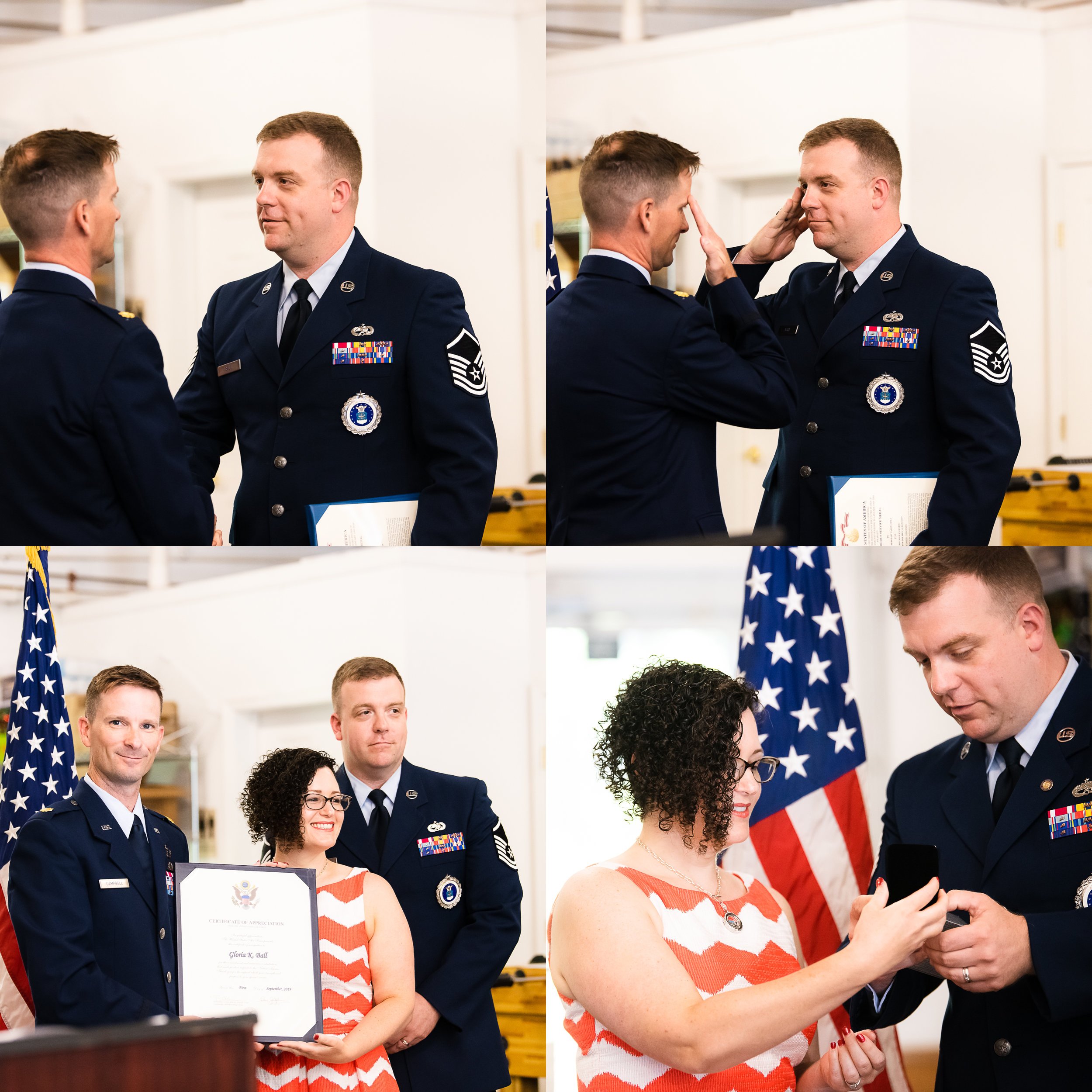 Air Force retirement ceremony photography 