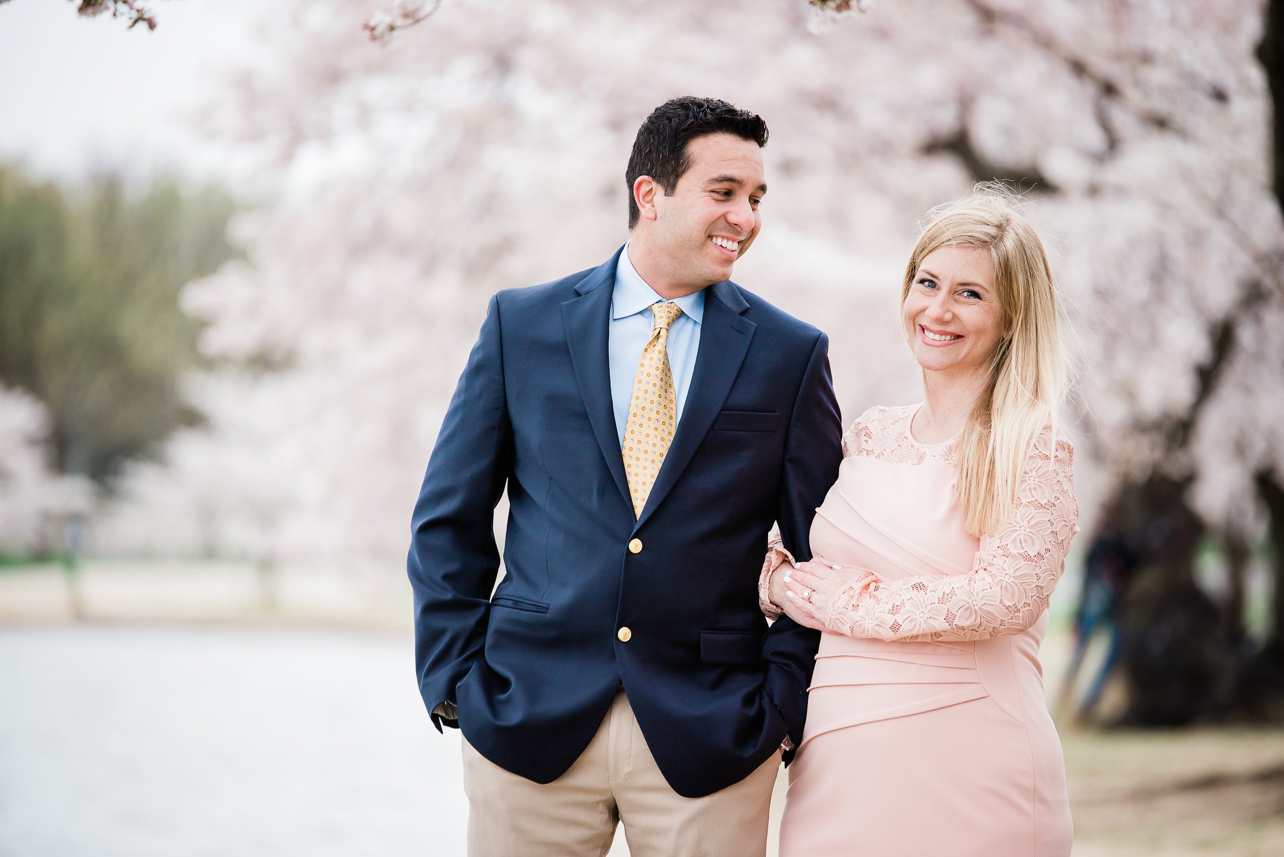 Cherry Blossom Engagement Session in Washinton DC