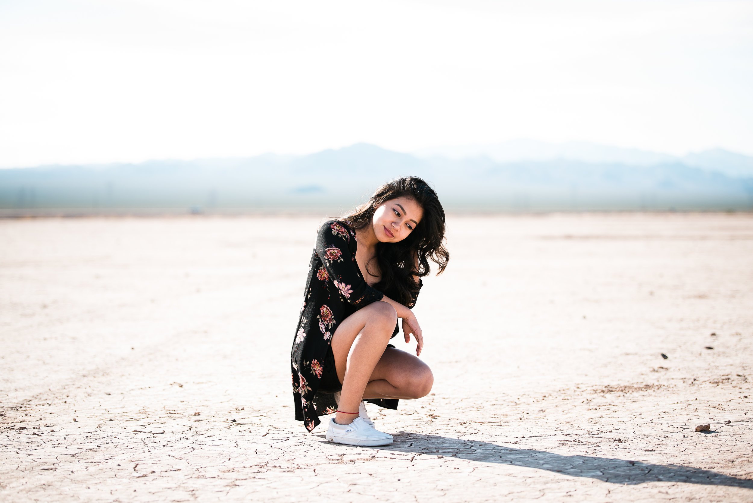 Teen Photo Shoot in Dry Lake Bed Nevada