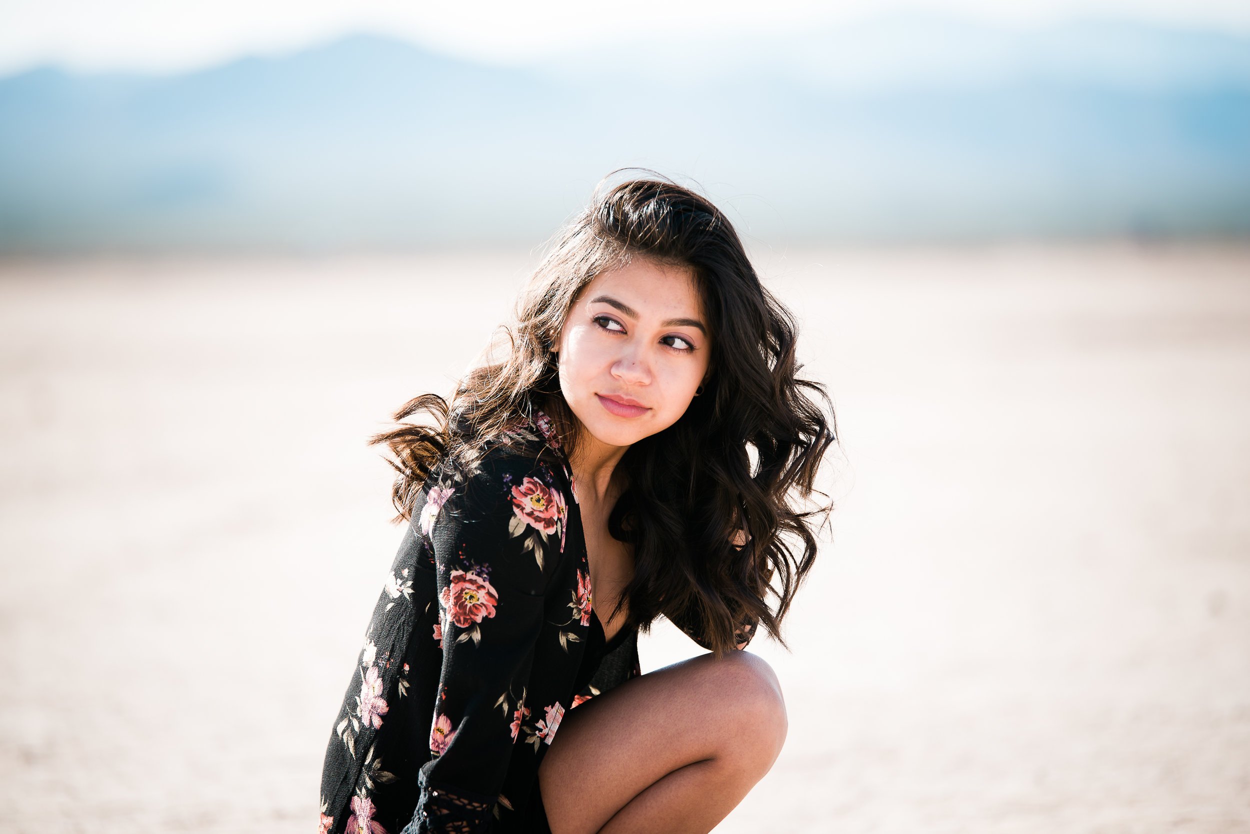 Teen Photo Shoot in Dry Lake Bed Nevada