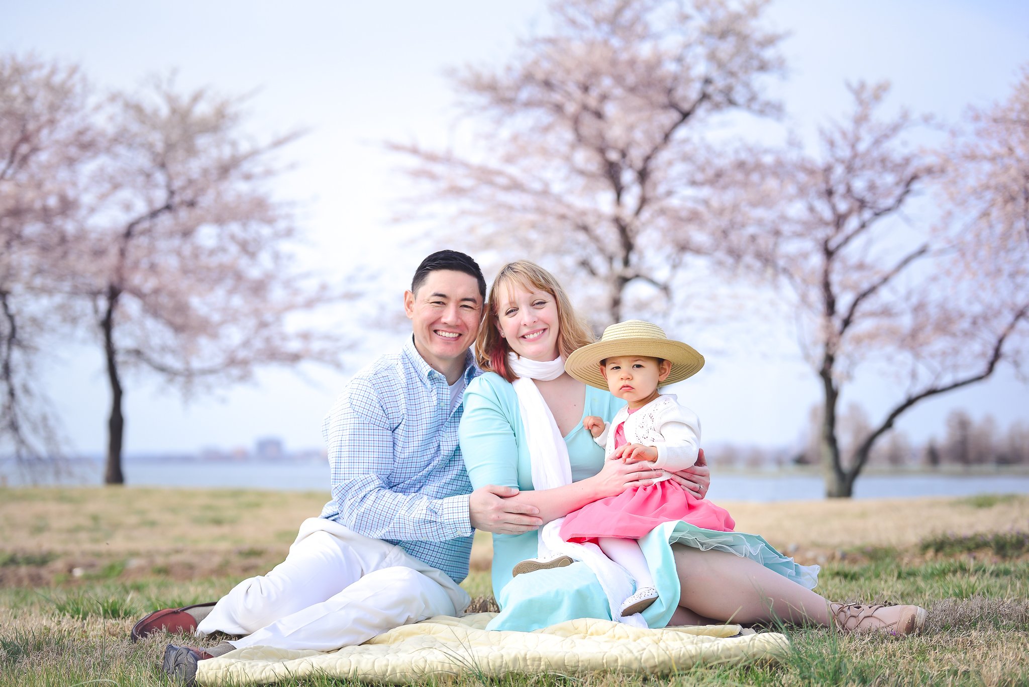 Family photo session - cherry blossom season in Washington DC - DC MD VA Family Photographer