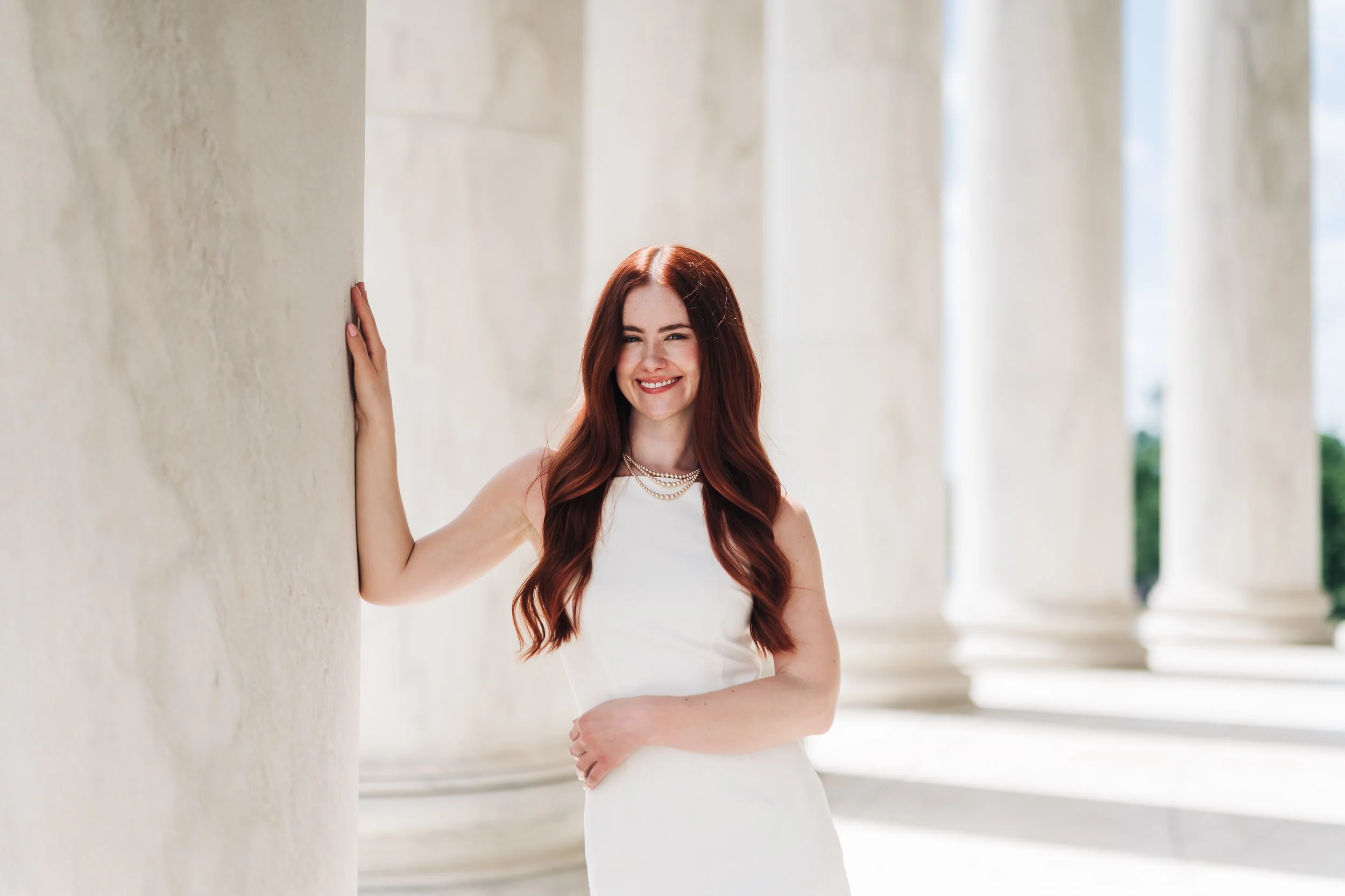 Elegant Graduation Portraits at the Jefferson Memorial | DC Portrait Photographer
