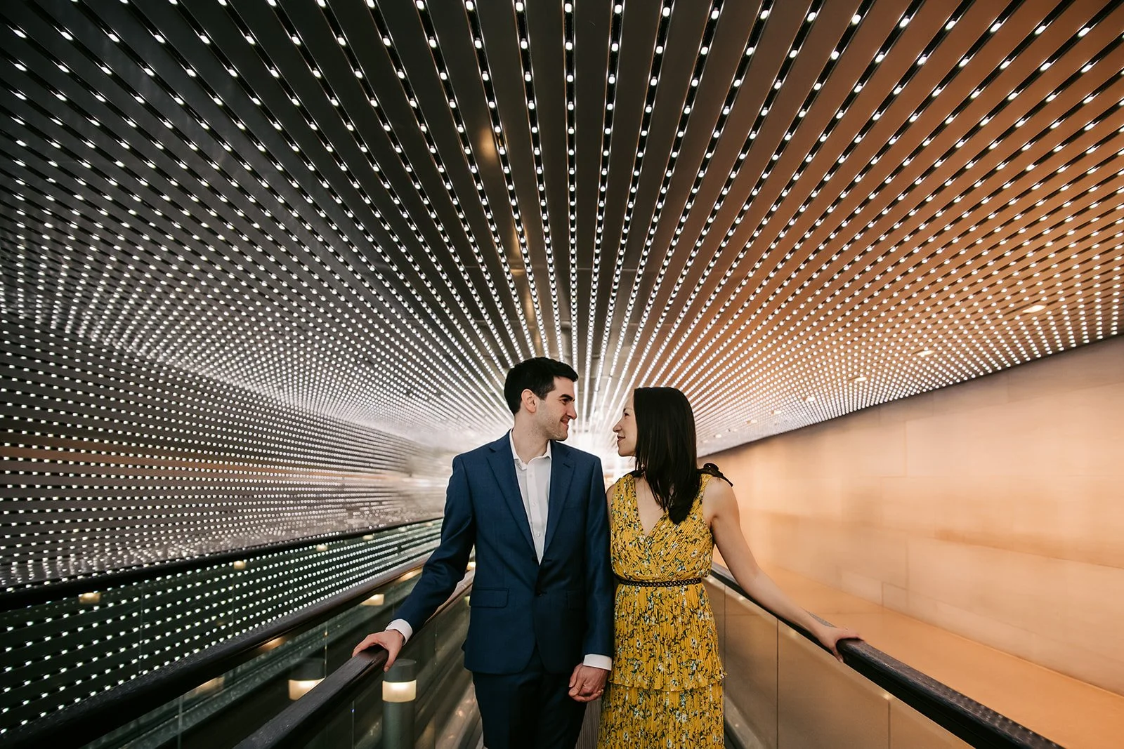 Modern Art Museum Engagement Session in Washington DC | Editorial Couple Portraits