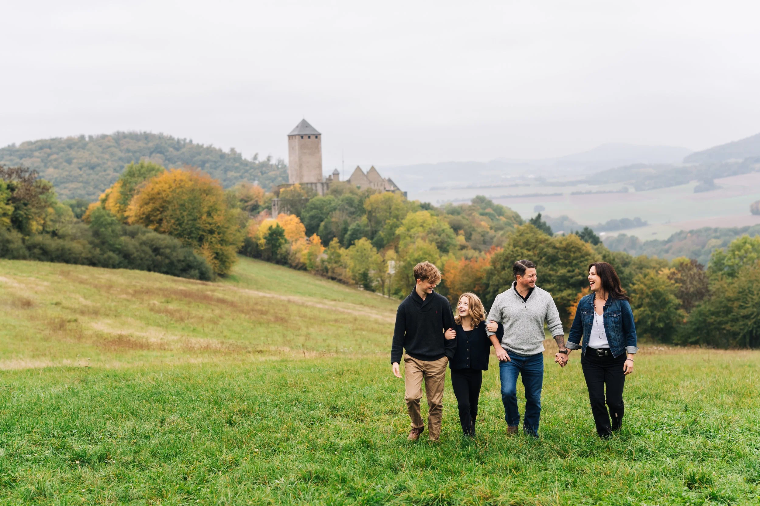 Family photos at Burg Lichtenberg near Ramstein Germany