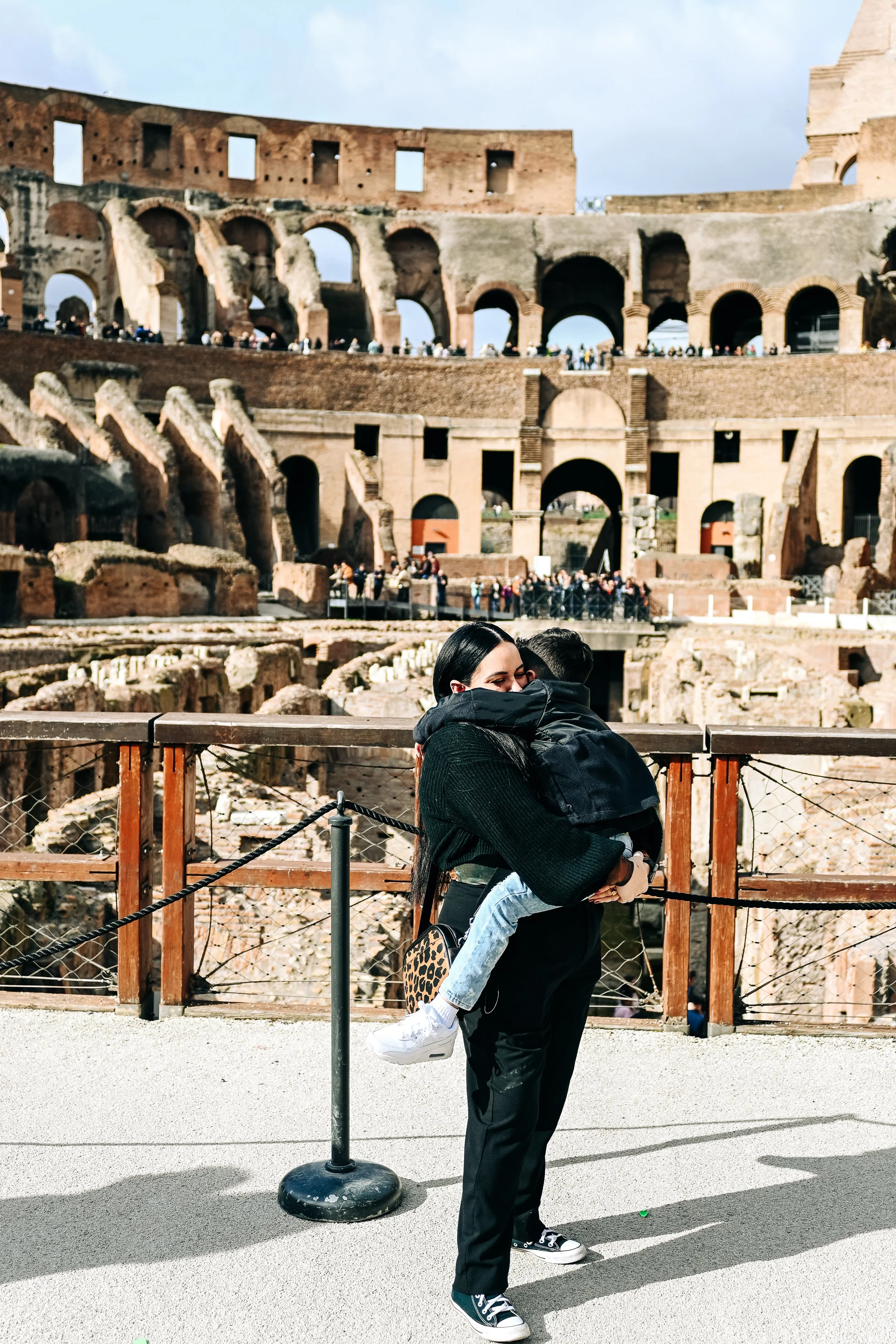 Roman architecture in central Rome Italy