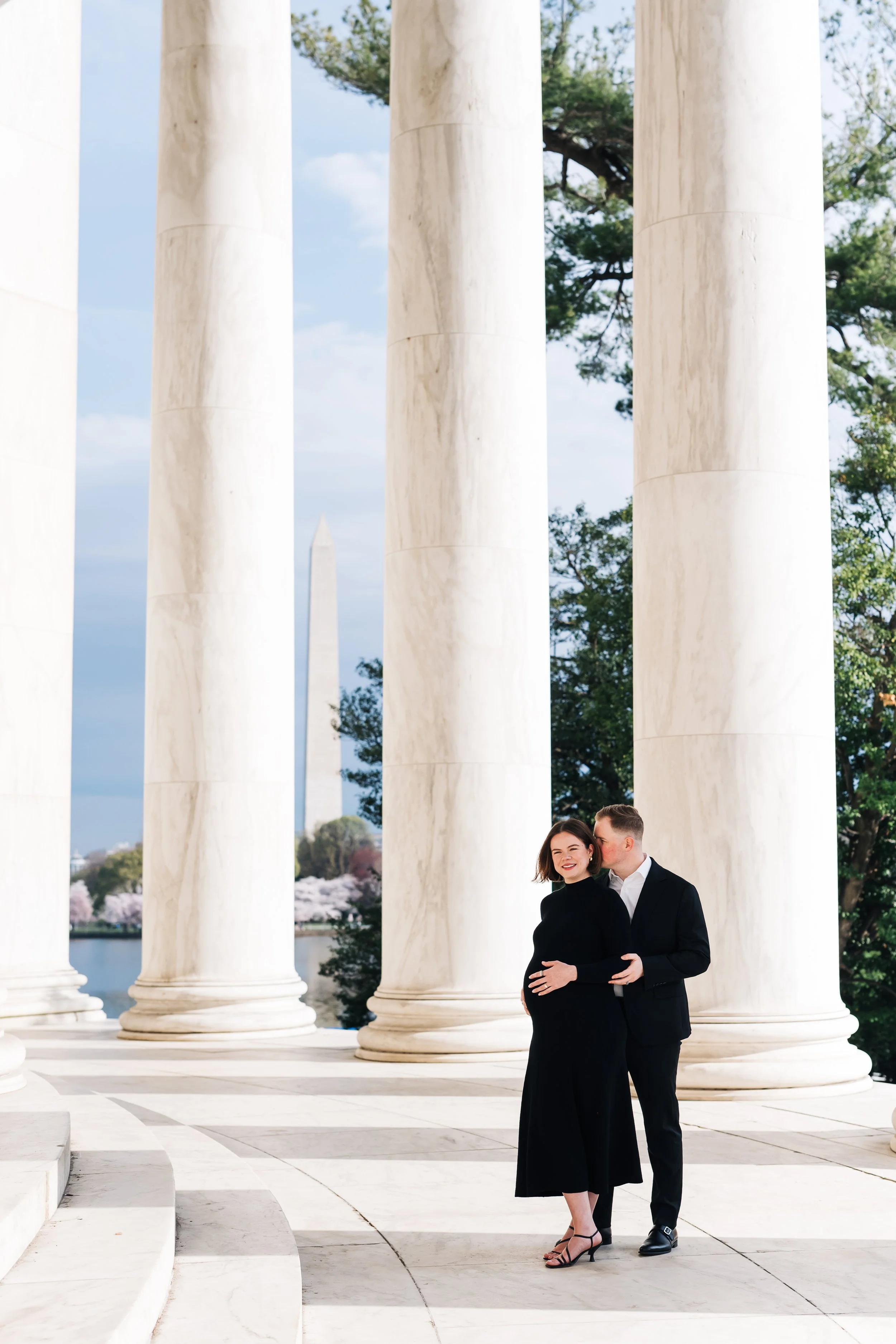 Luxury Washington DC Maternity Session at the Jefferson Memorial
