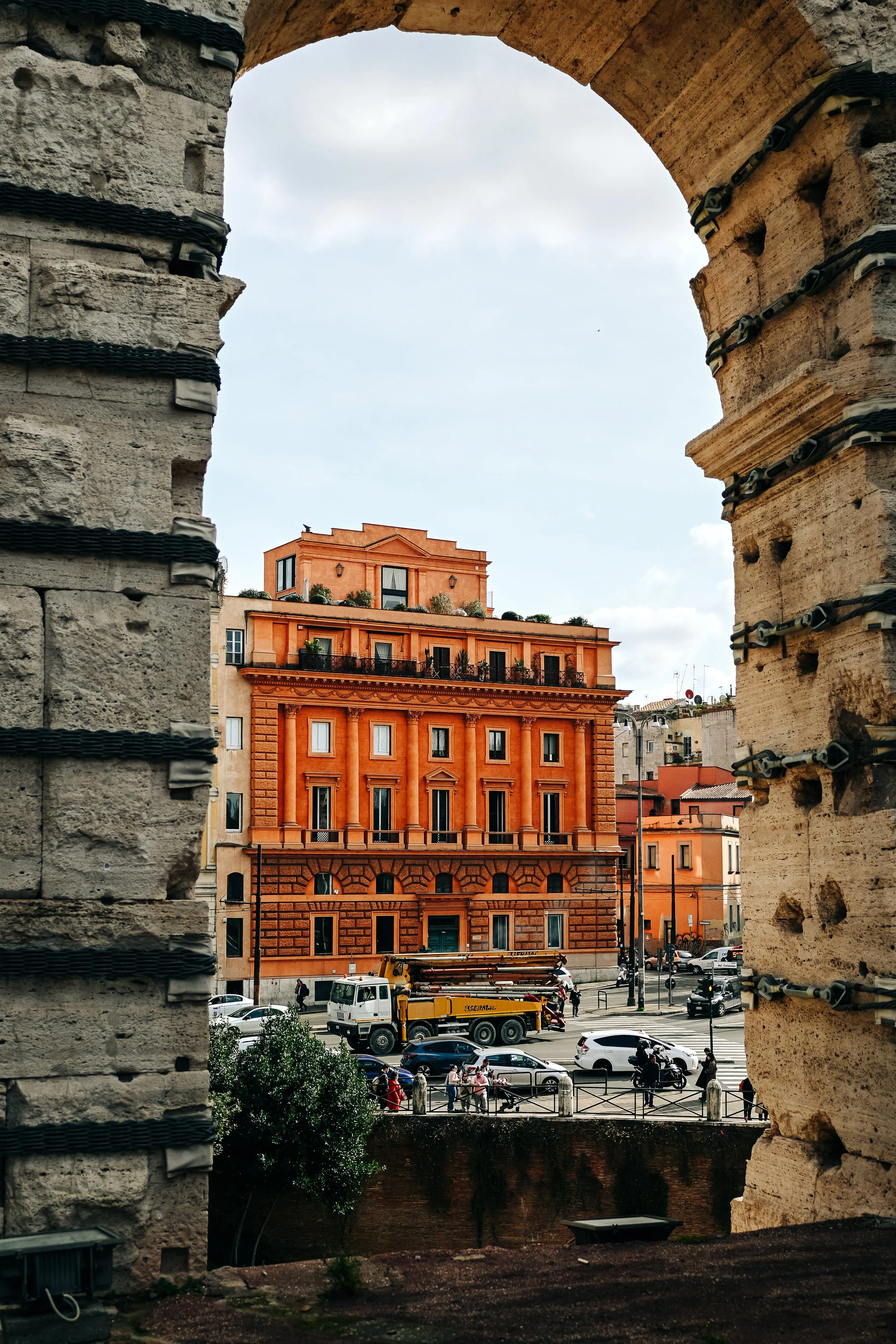 Walking through the streets of Rome Italy