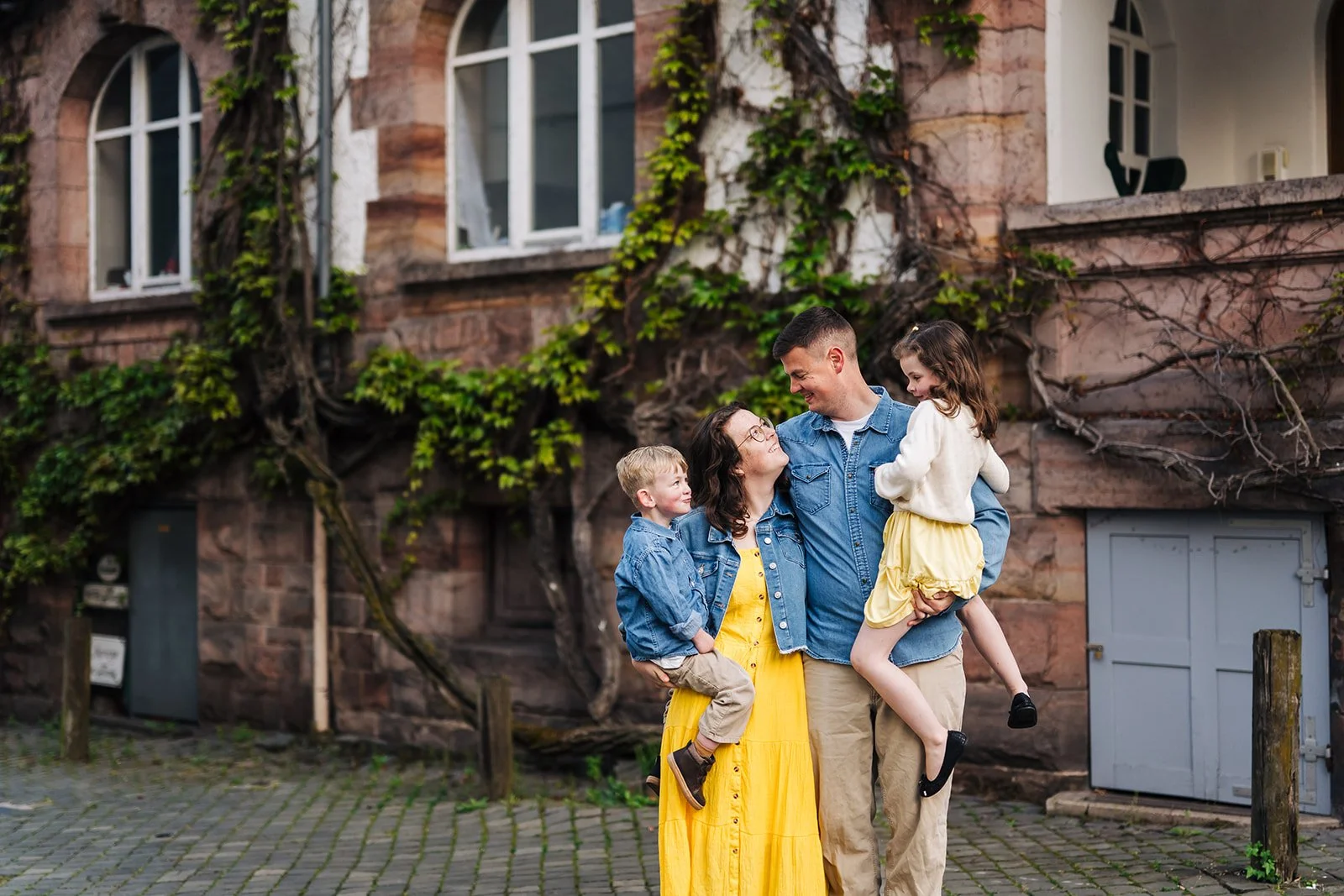Military family photos in a German village near Ramstein