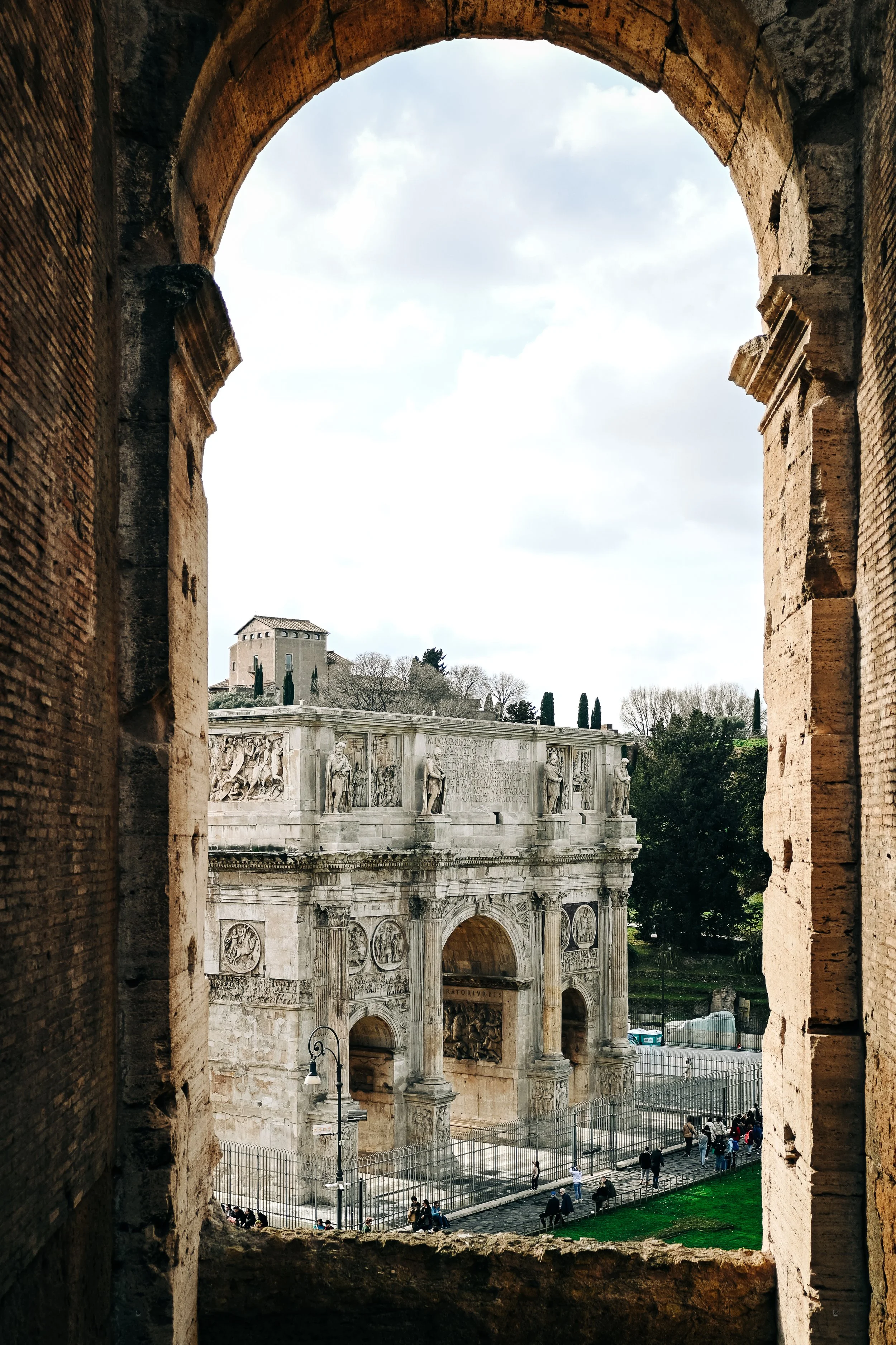 Historic architecture in Rome Italy
