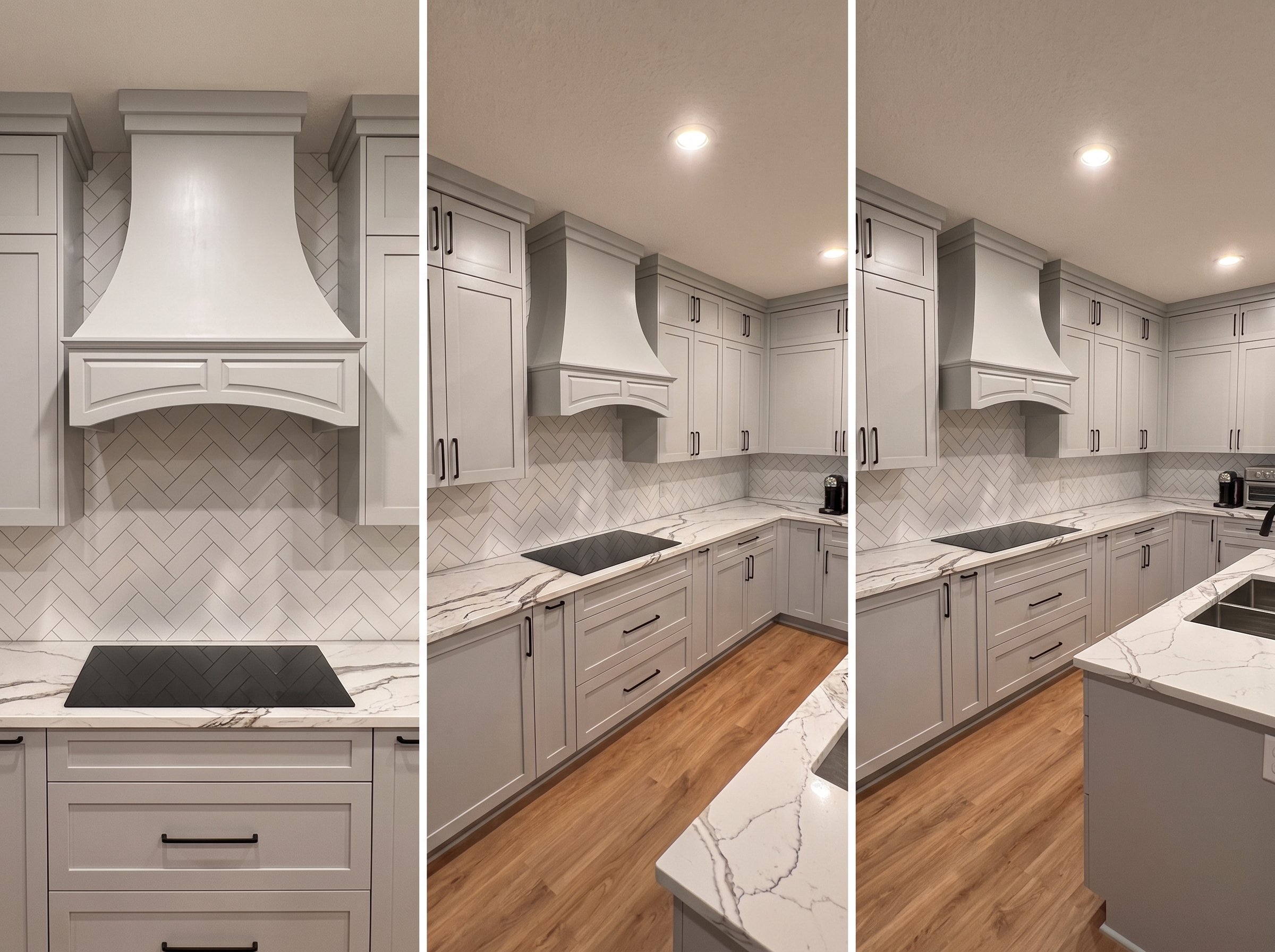 Custom Painted White Shaker Kitchen - Southwest Ranches
