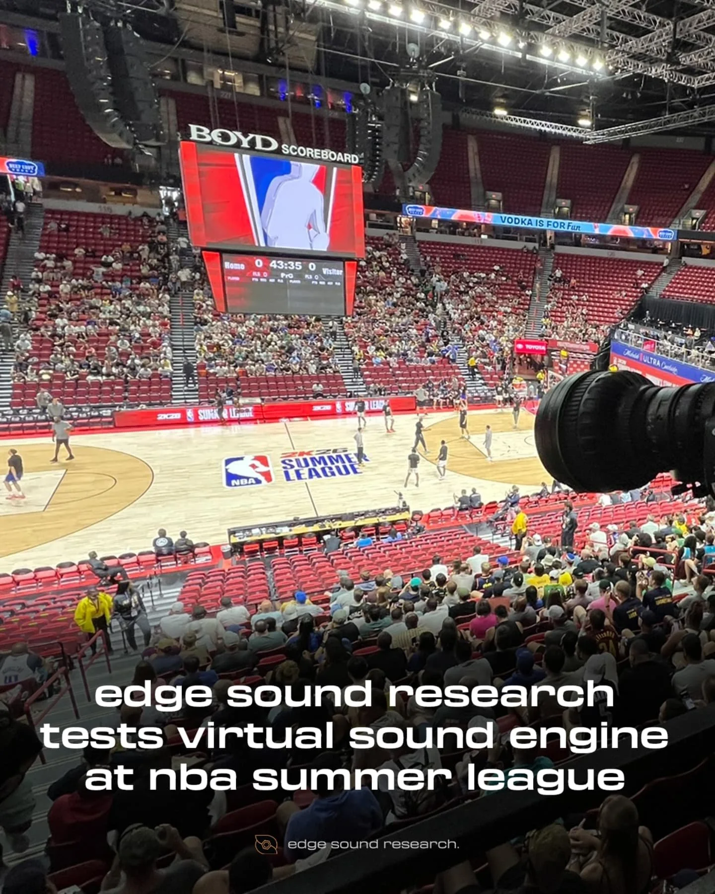 We had the opportunity to test our virtual sound engine technology during NBA Summer League.

&quot;Summer League is one of our key opportunities to push boundaries of innovation... Among the efforts are Al-driven event detection to audio mixing powe
