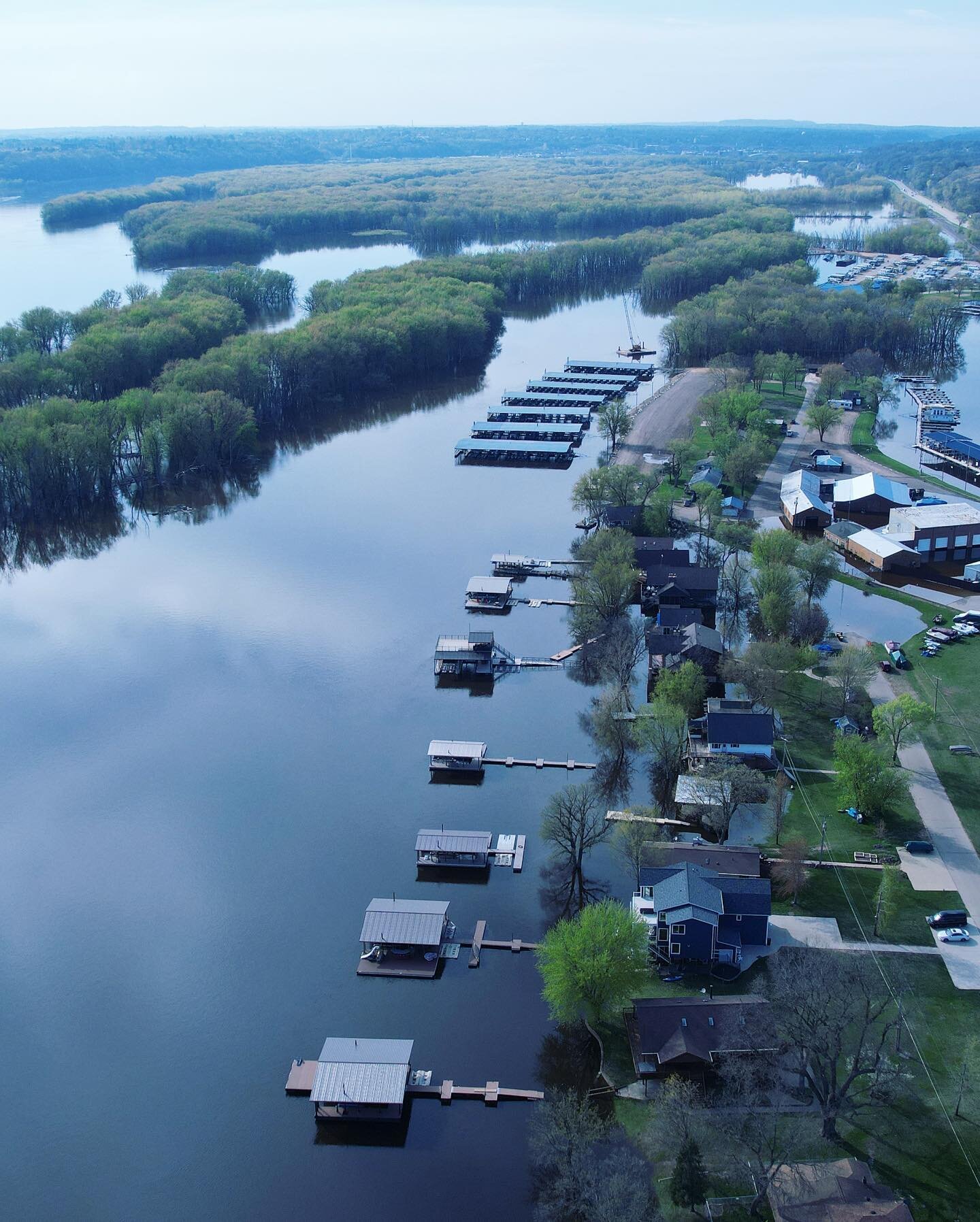 Soaring into May with a few aerial shots of the flood crest. 
📷 locations: Frentress Lake, East Dubuque Boat Ramp and Dubuque Marina

#flooding #mississippiriver #aerialphotography #dubuque #floodcrest #birdseyeview