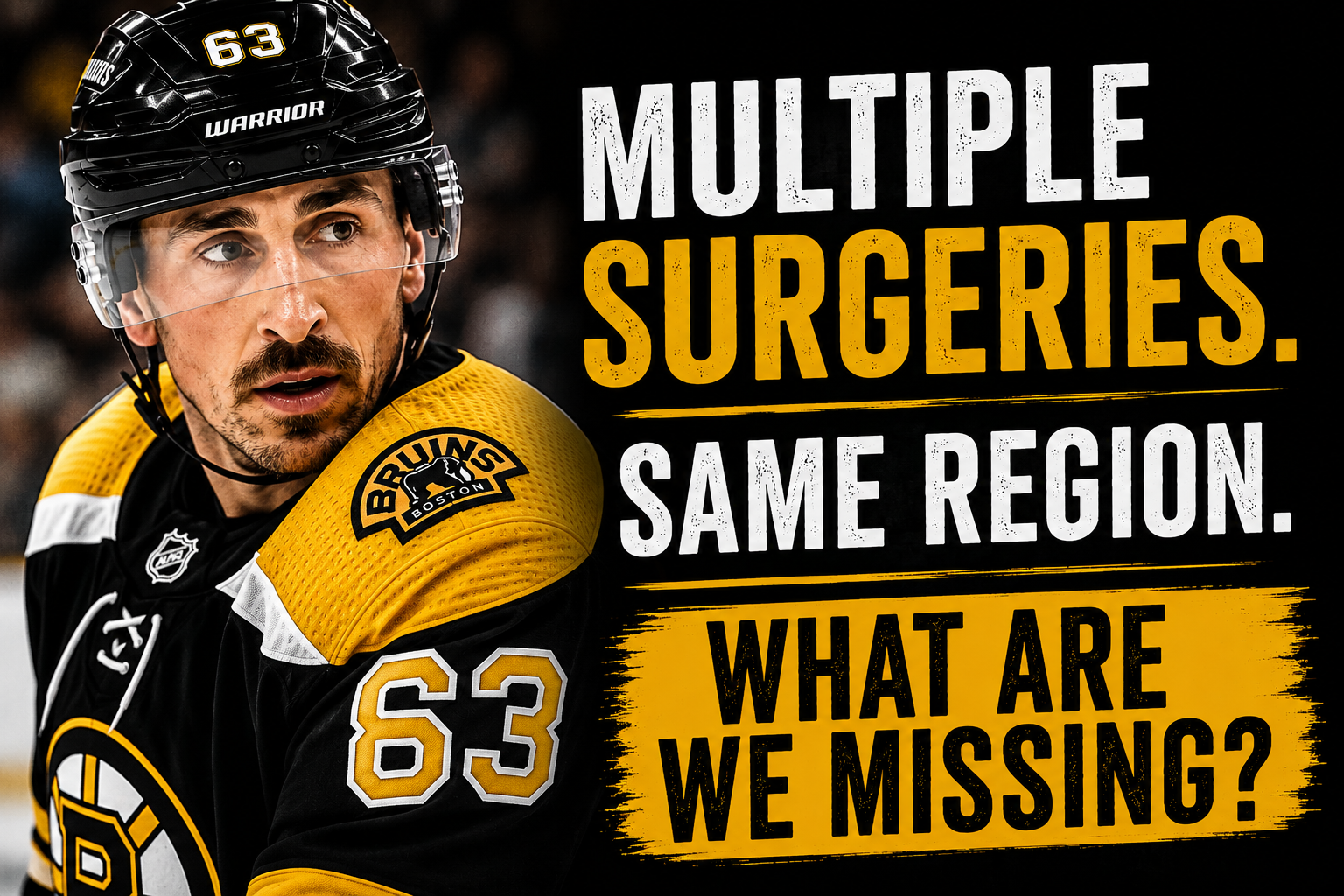 Brad Marchand’s Injury History: At What Point Do We Start Asking Why?