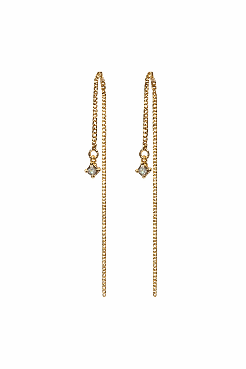 Pavé  Threader Earrings