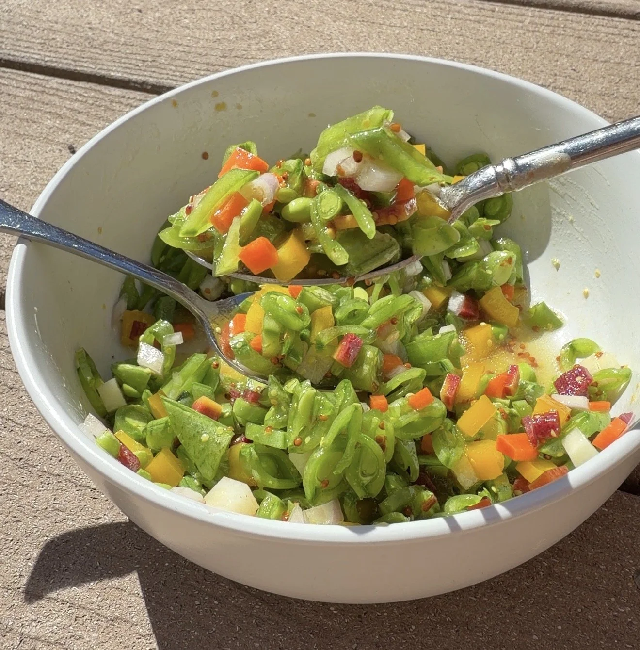 Snap Pea &amp; Shallot Salad with Lemon Citronette
