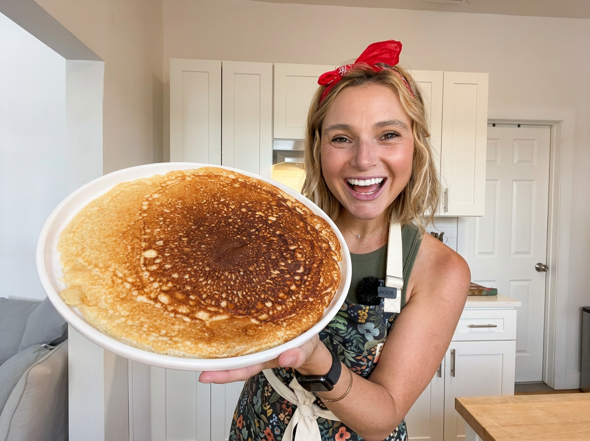 Giant 50-Gram Protein Pancake (No Protein Powder)