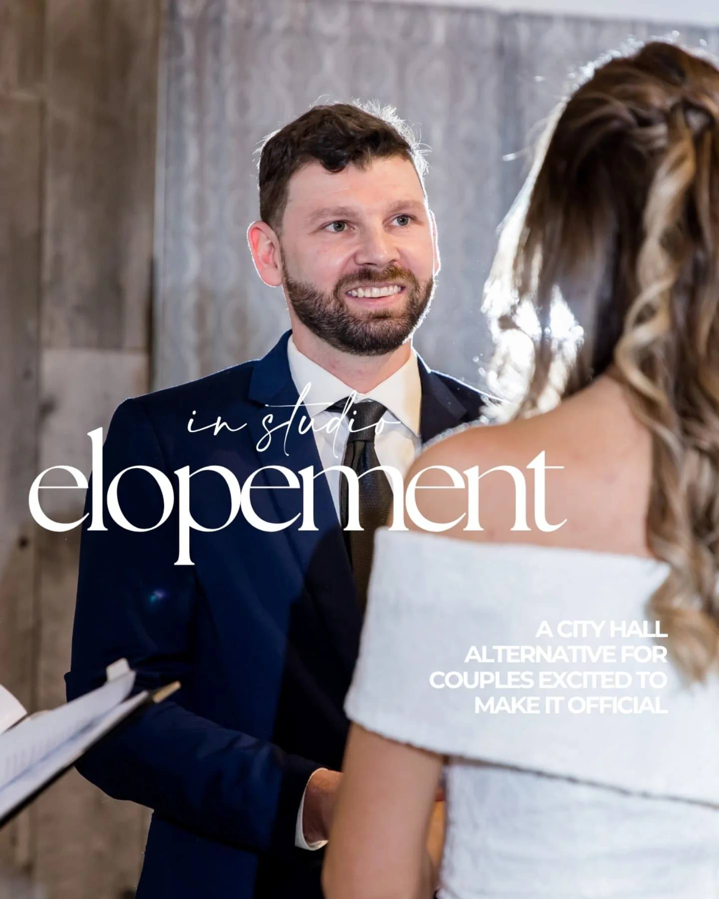 Dreaming of a wedding day that&rsquo;s intimate, stress-free, and truly Unmistakably You? Our in-studio elopements are the perfect alternative to city hall ceremonies&mdash;offering a cozy, private space for you to celebrate quietly, whether it&rsquo