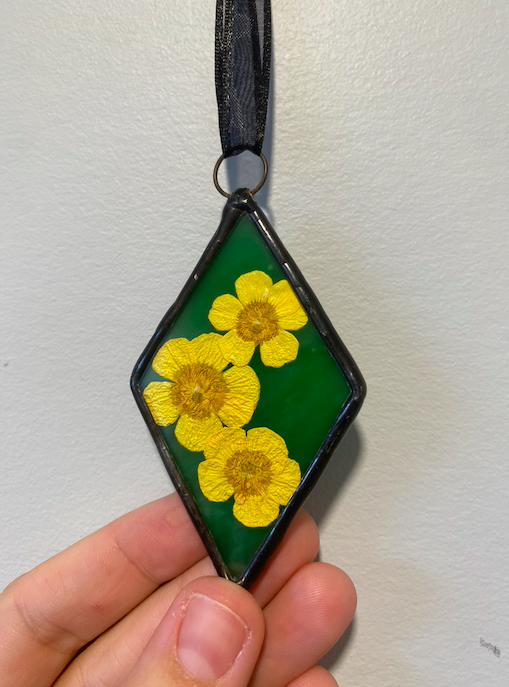 Pressed Flower Diamonds