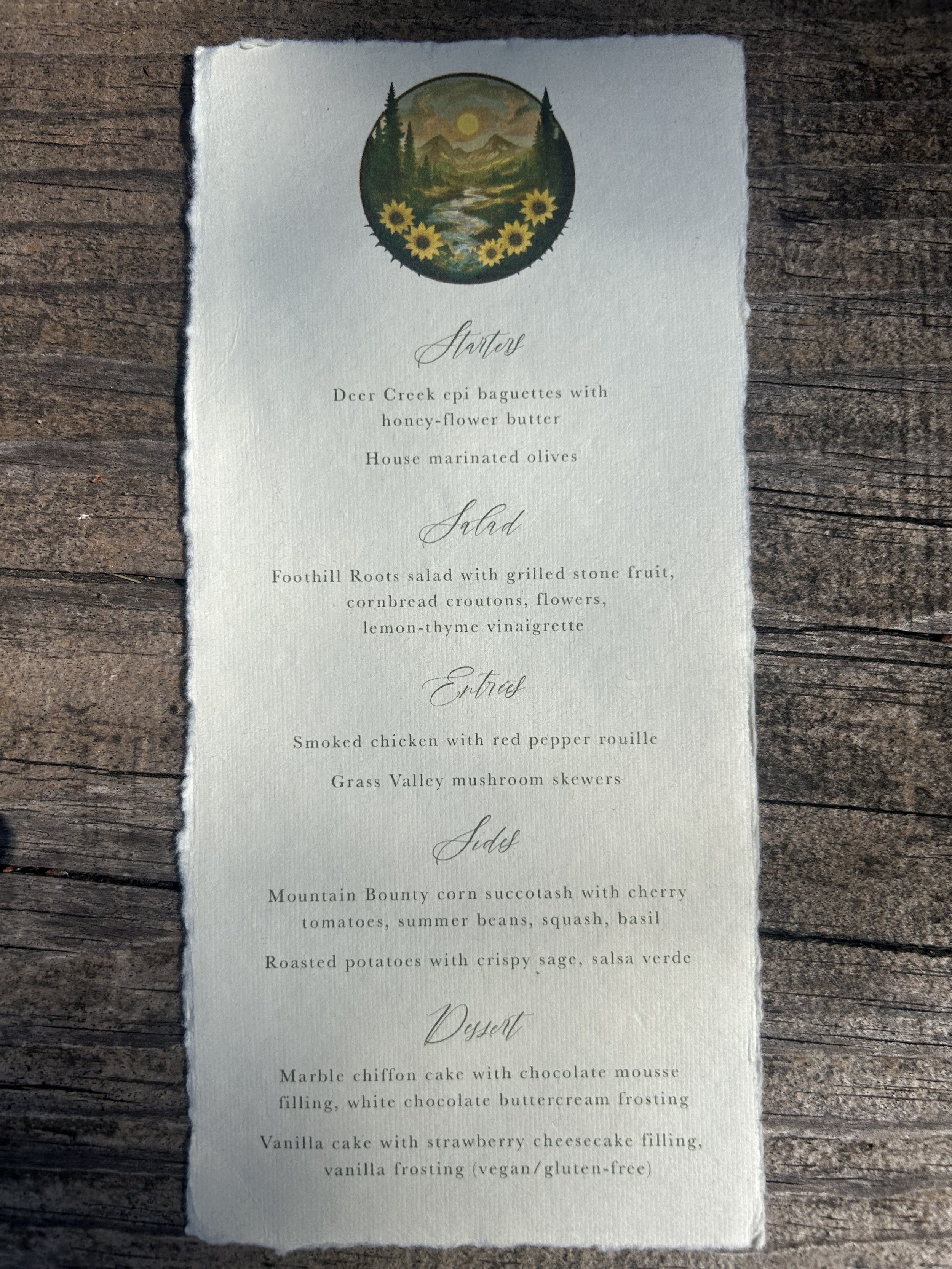 Date Sample Menu Sample Menus — Purdon Studios