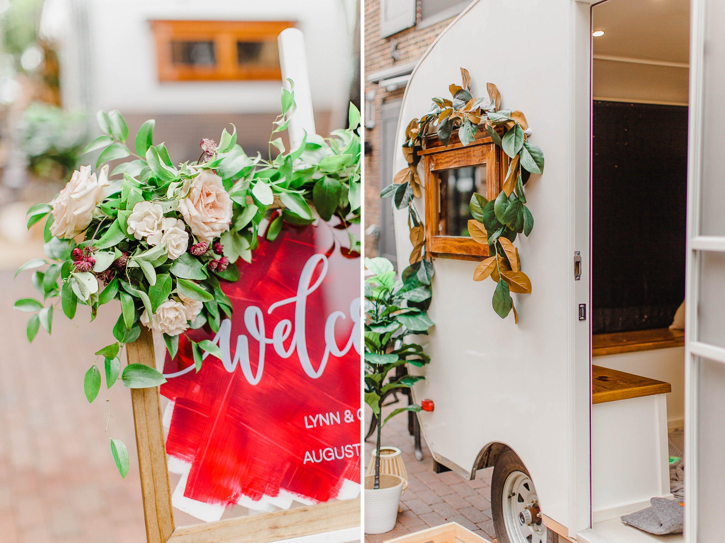  Virtue feed and grain wedding with vintage photo camper 