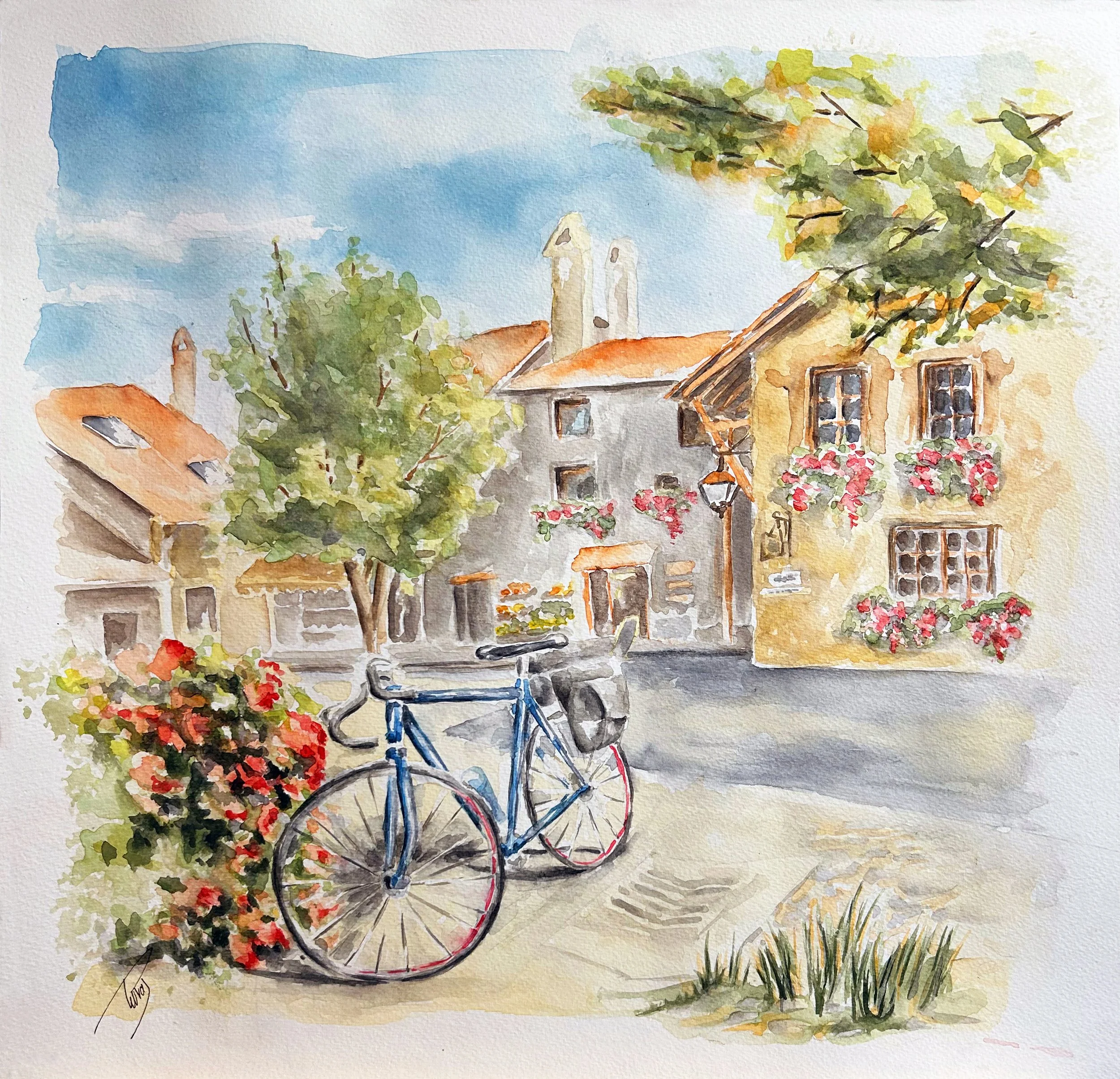 Bicycle (Watercolor)  16x16   2026