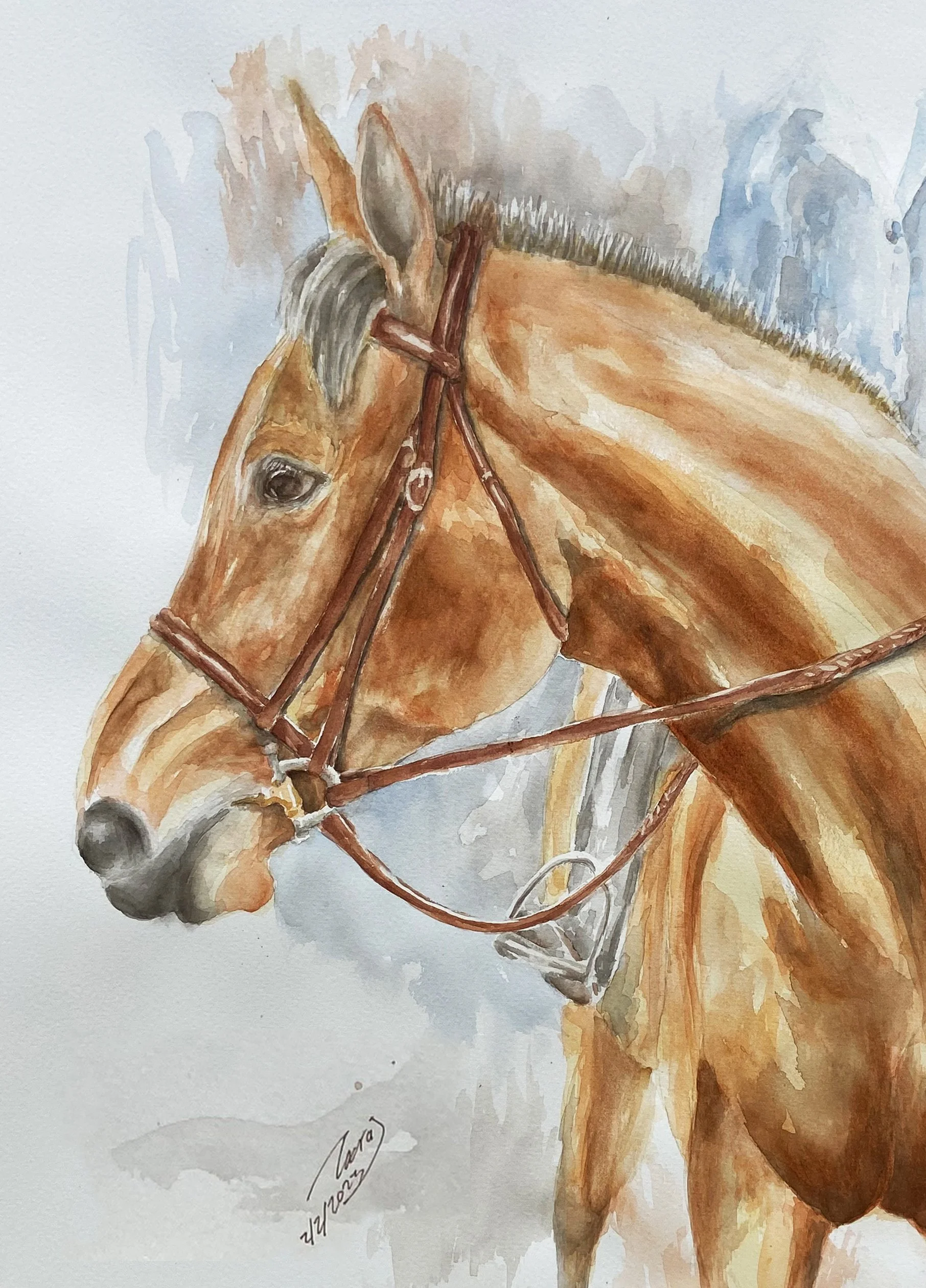 The Horse (Watercolor)   20x20   2023