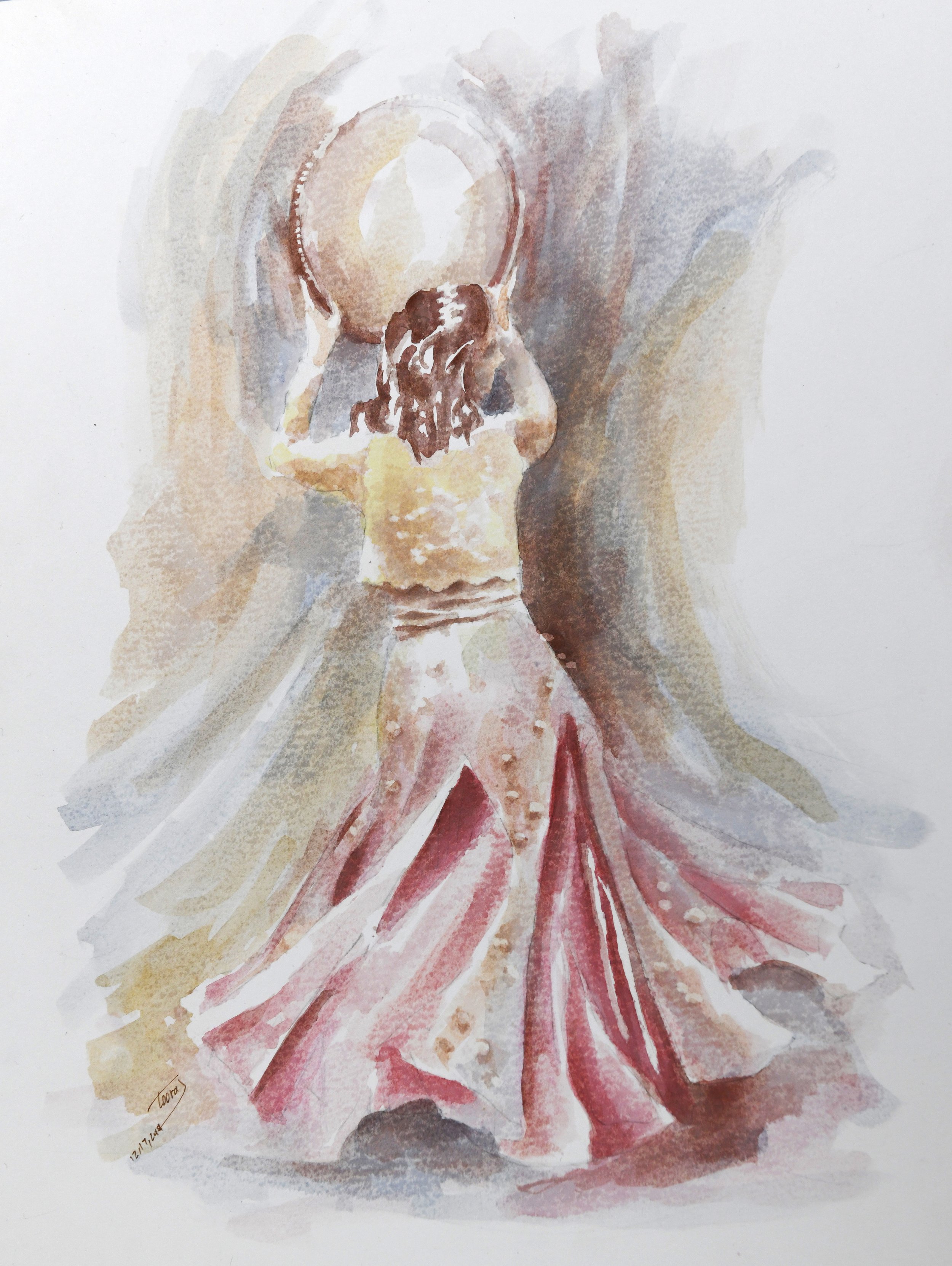 Kurdish Dance 2 (Watercolor)    16x20     2019