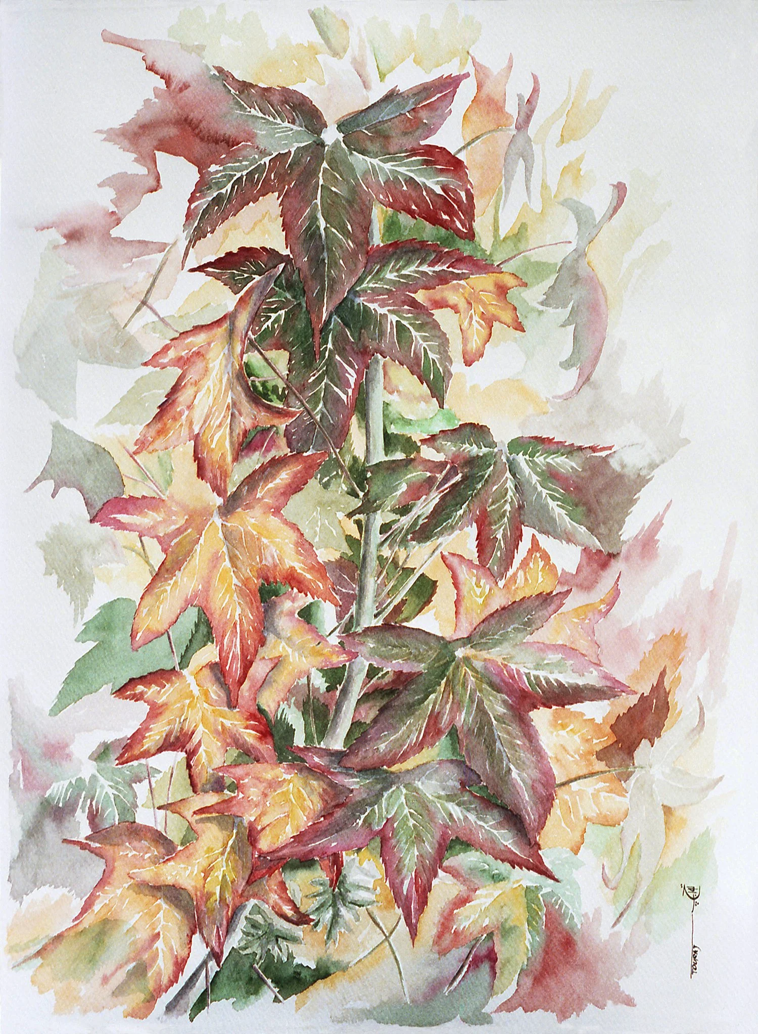 Autumn Wind (Watercolor)    16x20    1986