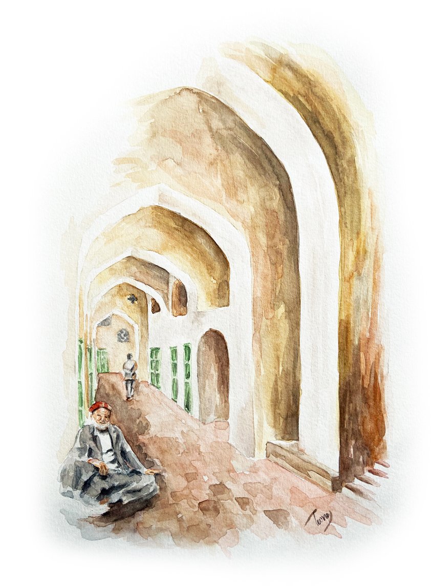 Yazd Bazar (Watercolor)  14x20   1996