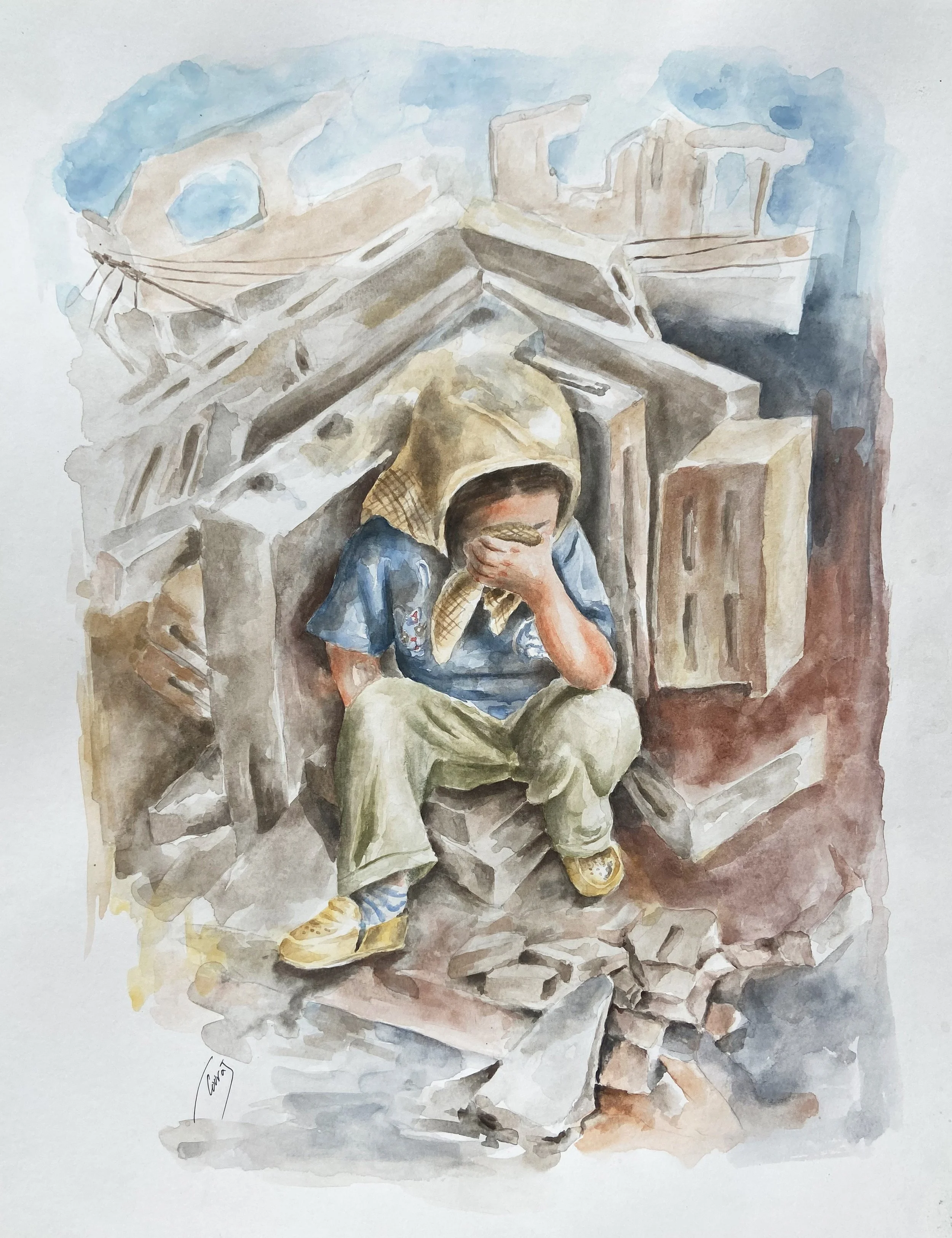 Don't Cry (Watercolor)   16x20  2024
