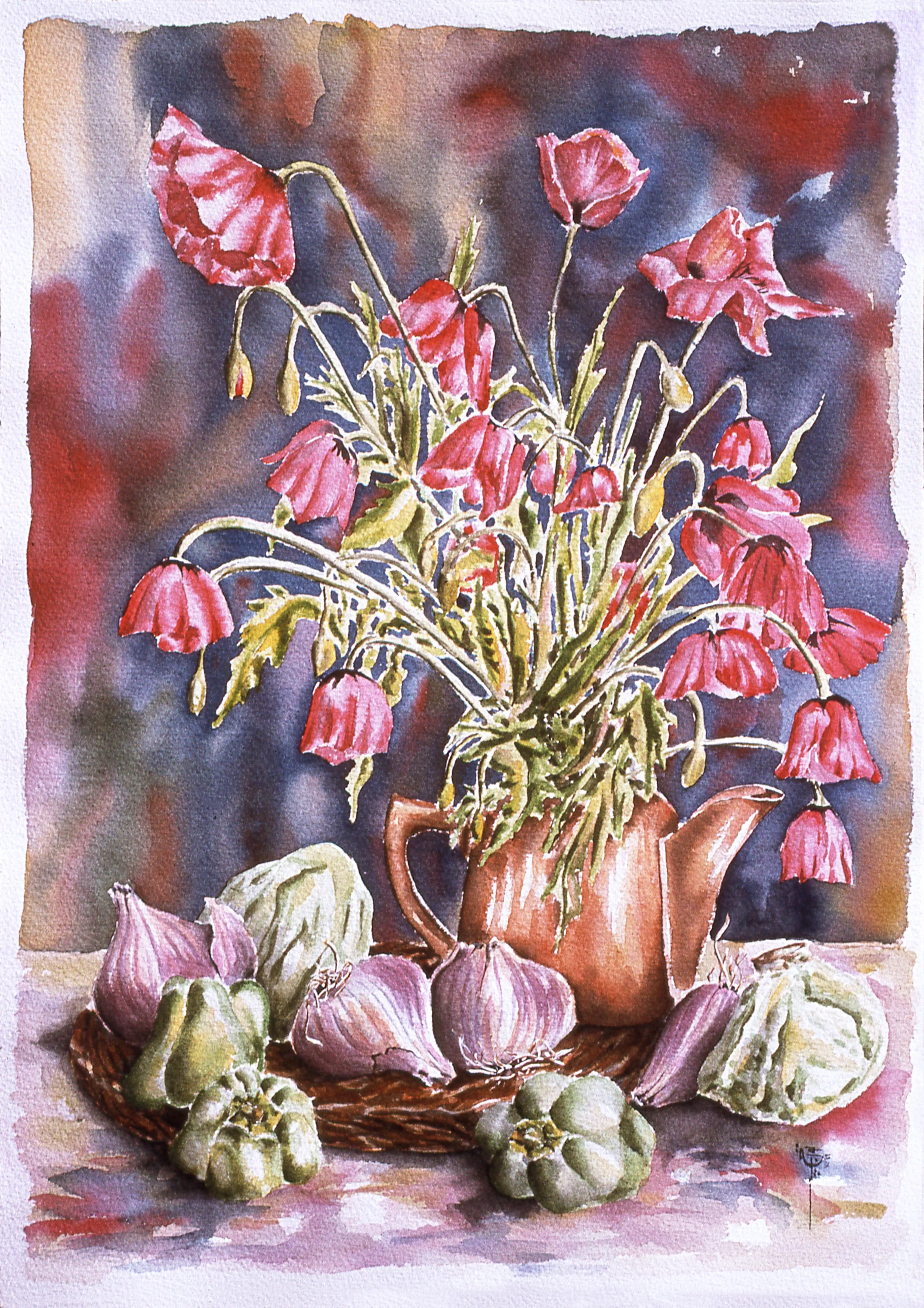 Vegetables & Flowers (Watercolor)   16x20    1973