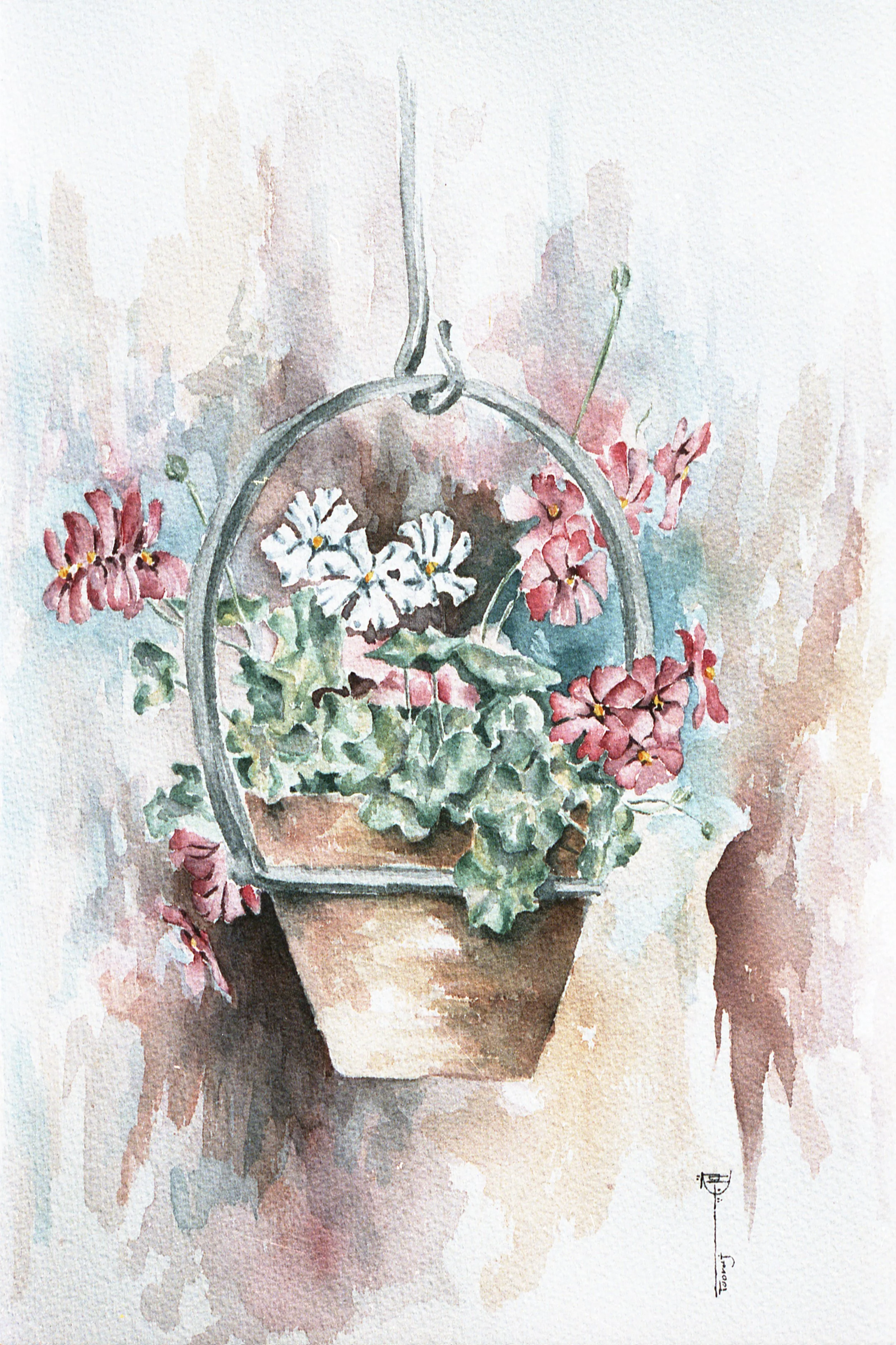 Hanging Pot (Watercolor)    14x20   1985