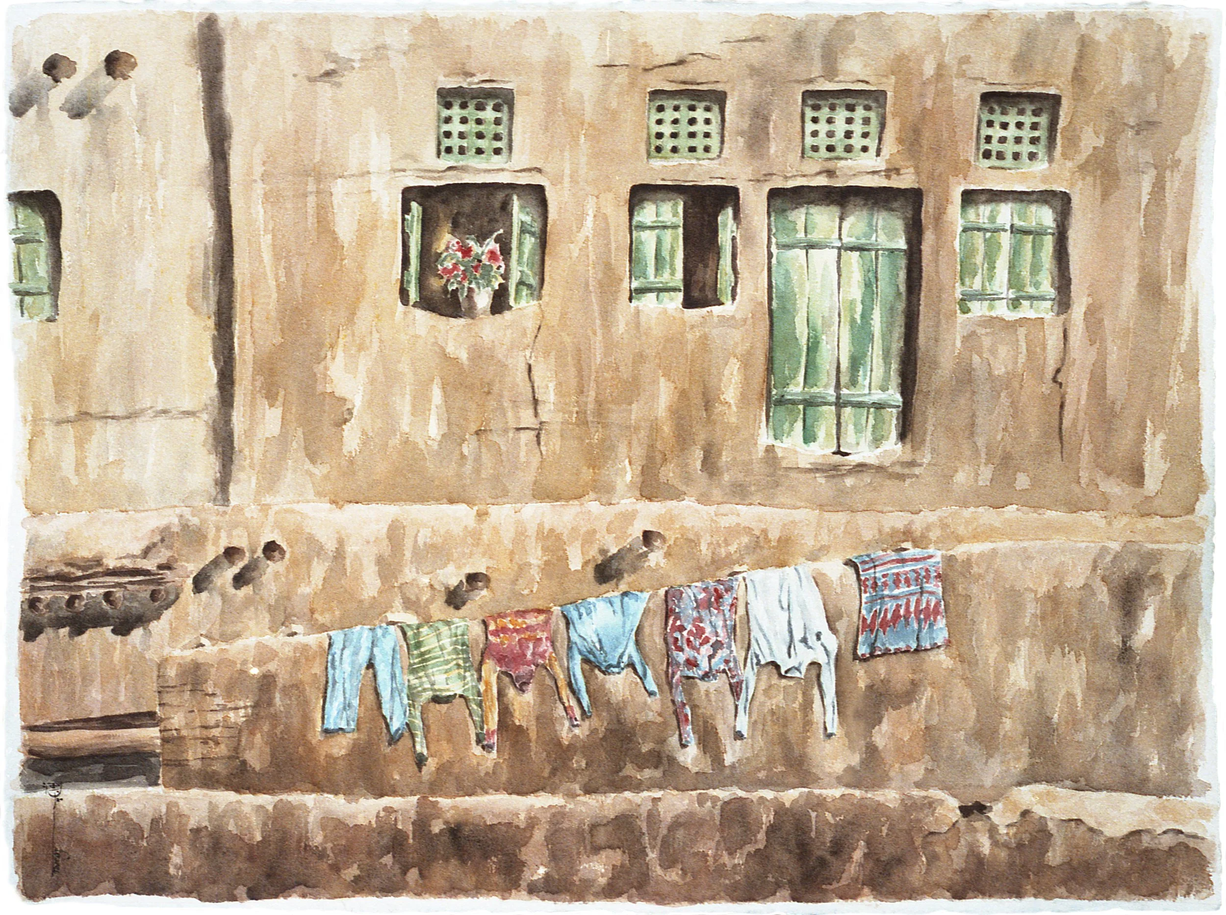 Abyaneh  (Watercolor)  18x24   1987