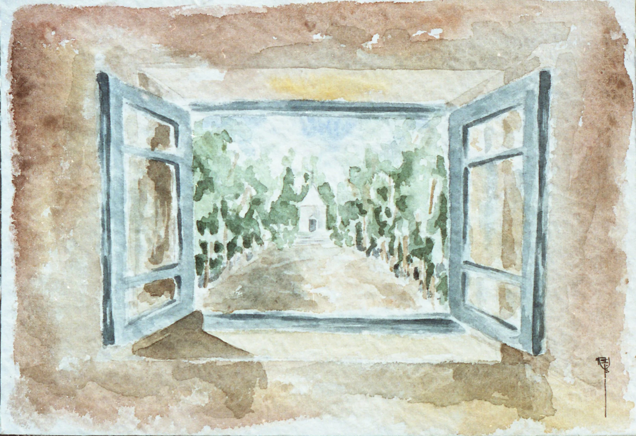 The Window (Watercolor)   8x10   1978