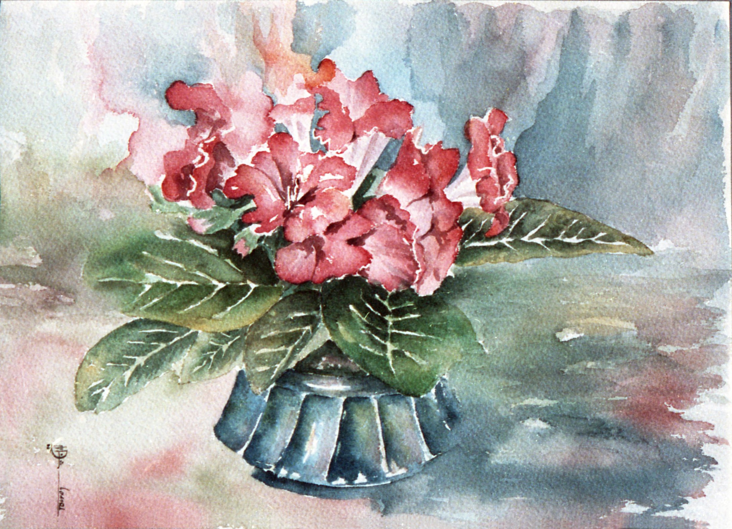 Blue Vase (Watercolor)   14x18    1985
