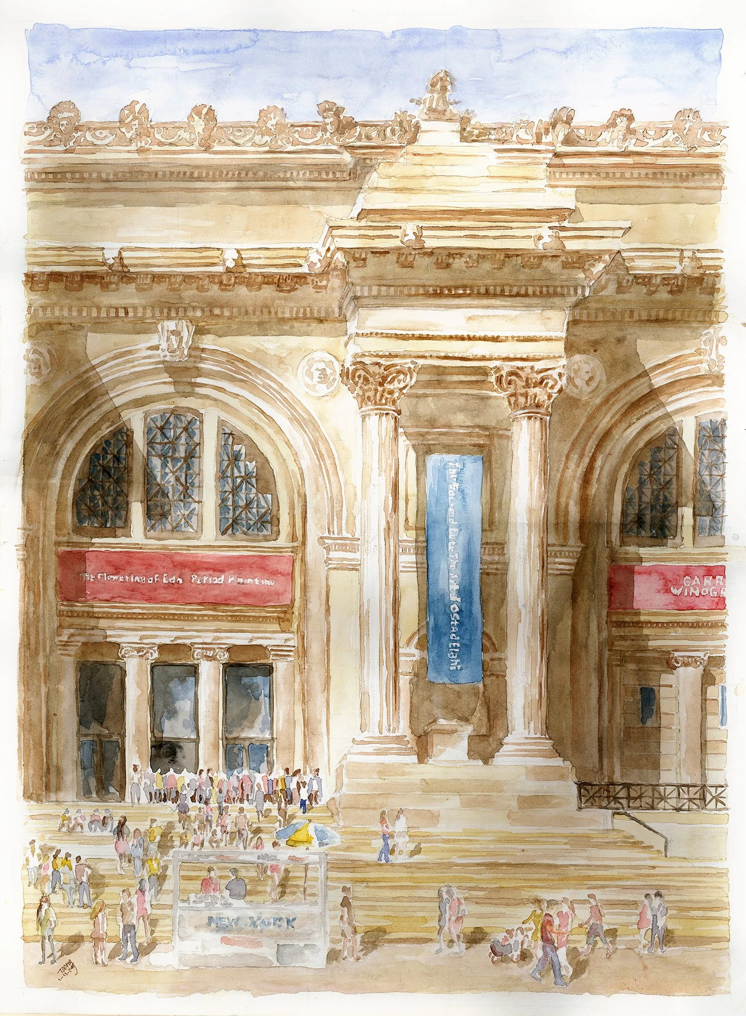 Metropolitan Museum (Watercolor)   18x24    2015
