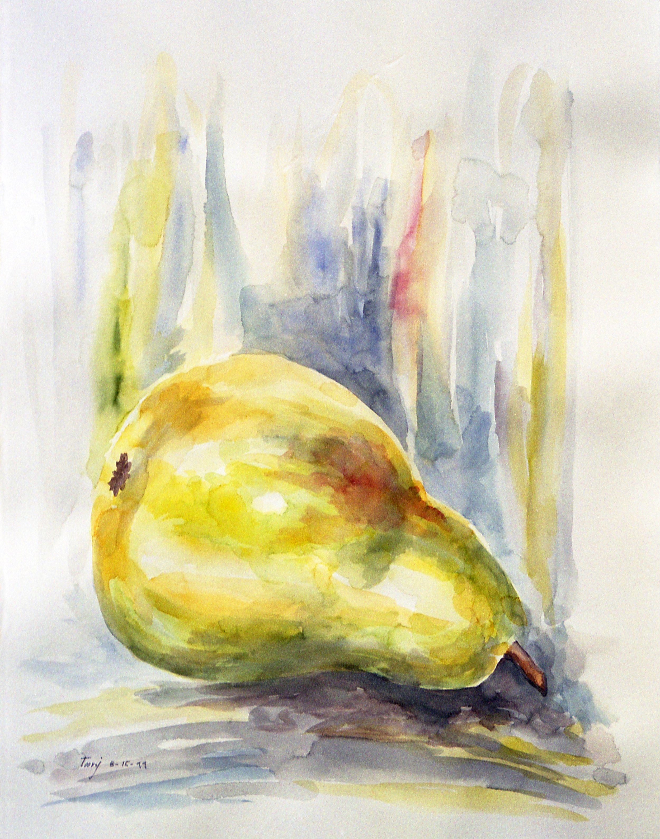 Lay Down Pear (Watercolor)  18x24   1999